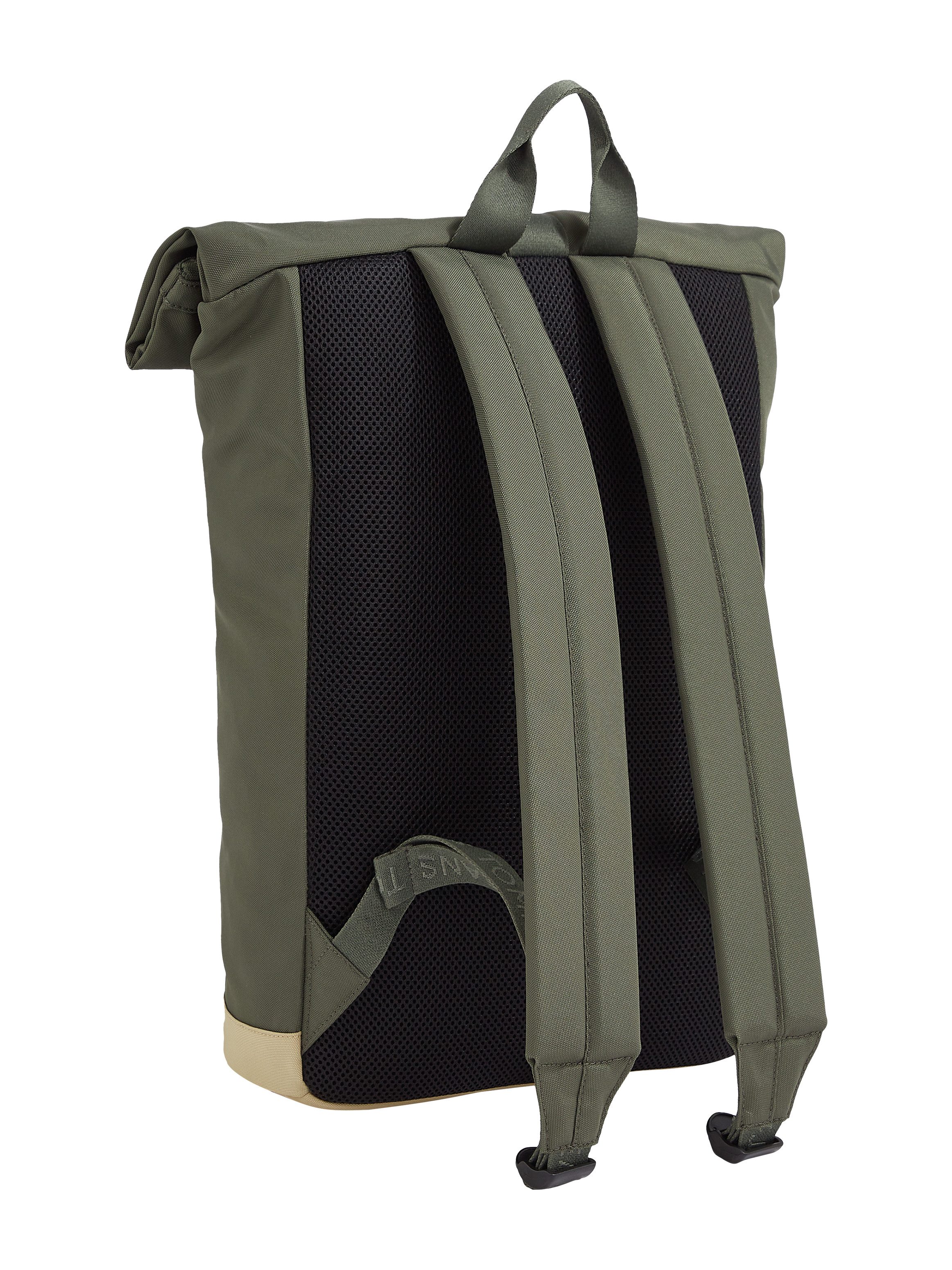 TOMMY JEANS Vrijetijdsrugzak TJM ESS DAILY ROLLTOP BACKPACK , heren reistas, cityrugzak met contrasterende bodem