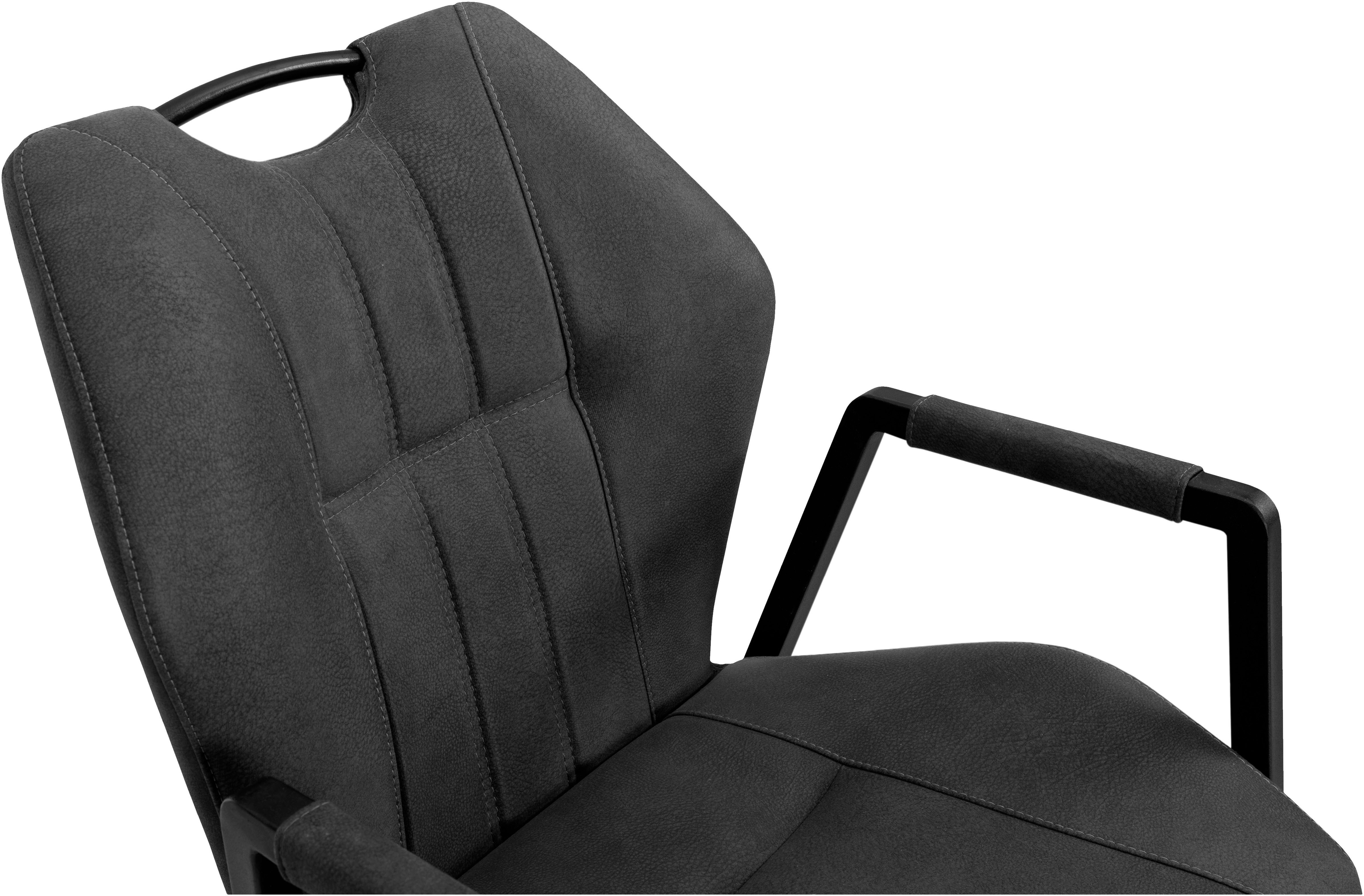 OMG Design Stoel met armleuningen Point Eetkamerstoel met wielen, bureaustoel (set)