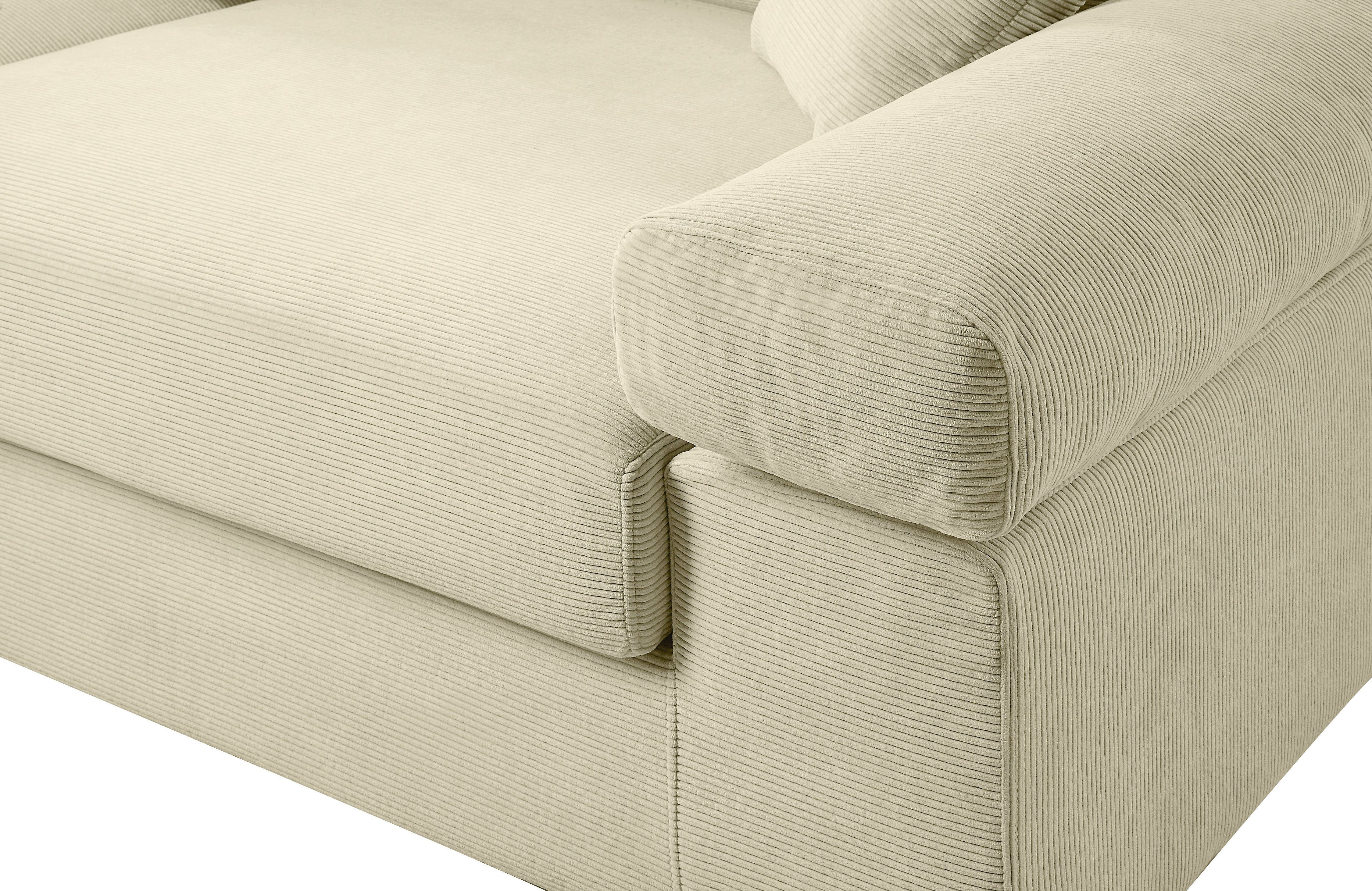 ATLANTIC home collection Megabank Bjoern met cordbekleding, xxl-zitoppervlak, met binnenvering, vrij plaatsbaar