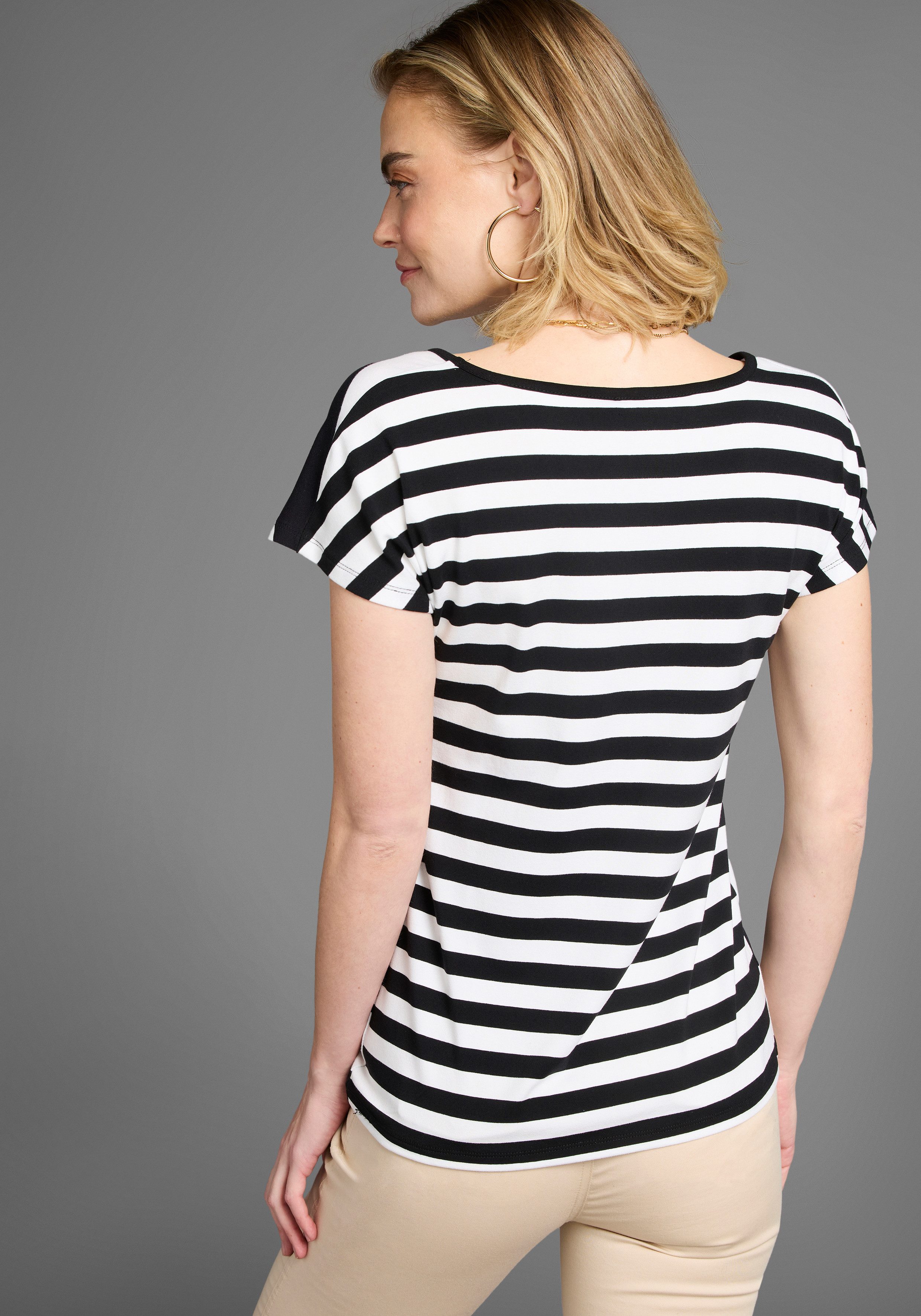 Laura Scott T-shirt in strepenmix