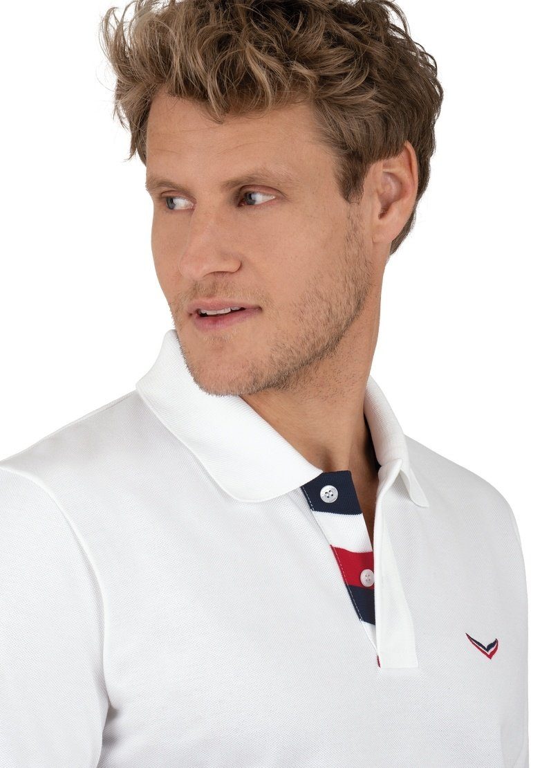 Trigema Poloshirt TRIGEMA poloshirt met driekleurige knoopsluiting (1-delig)