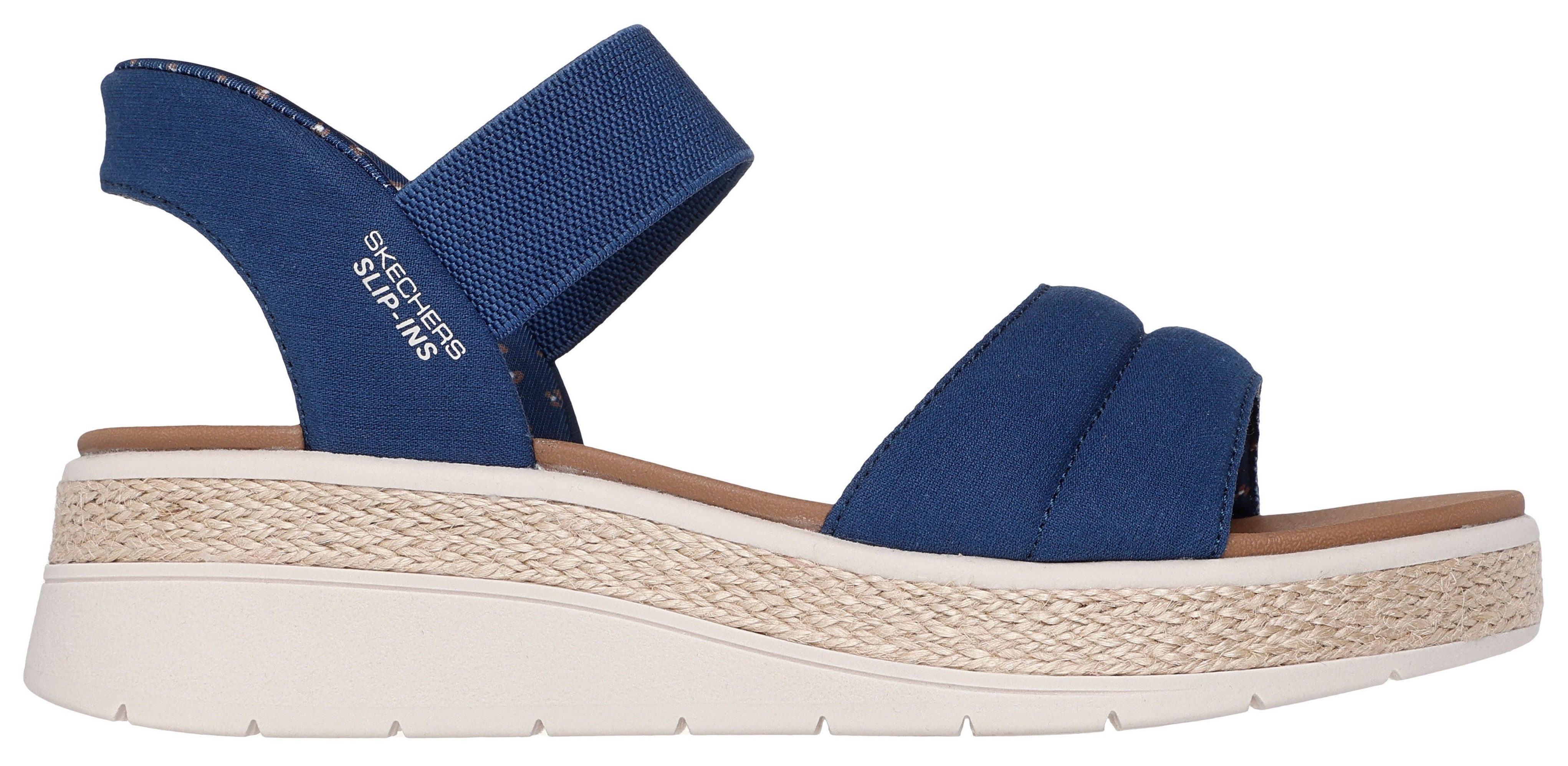 Skechers Sandalen BOBS SUN RAY , wig sandaal, sandalette, plateausandaal met plush foam