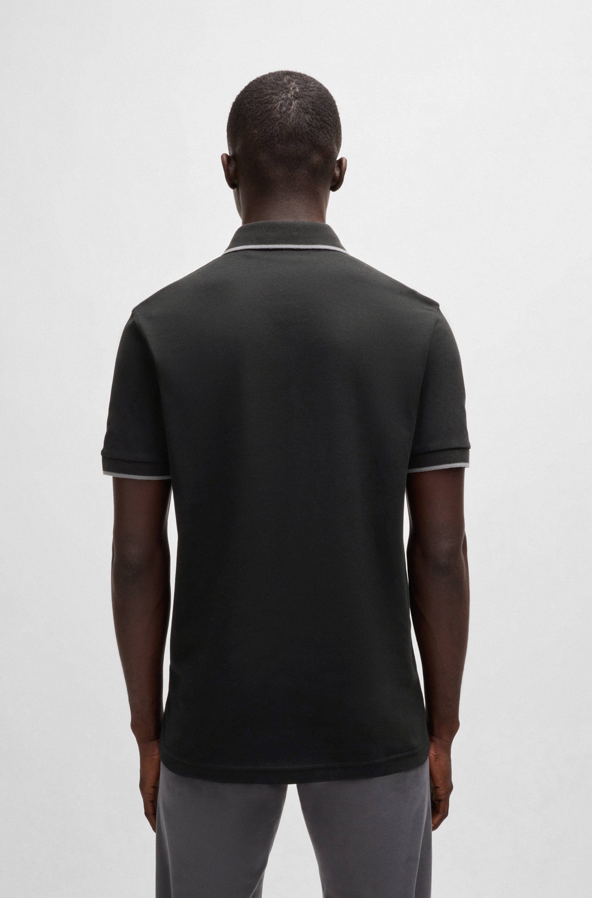 Boss Orange Poloshirt Passertip met boss badge