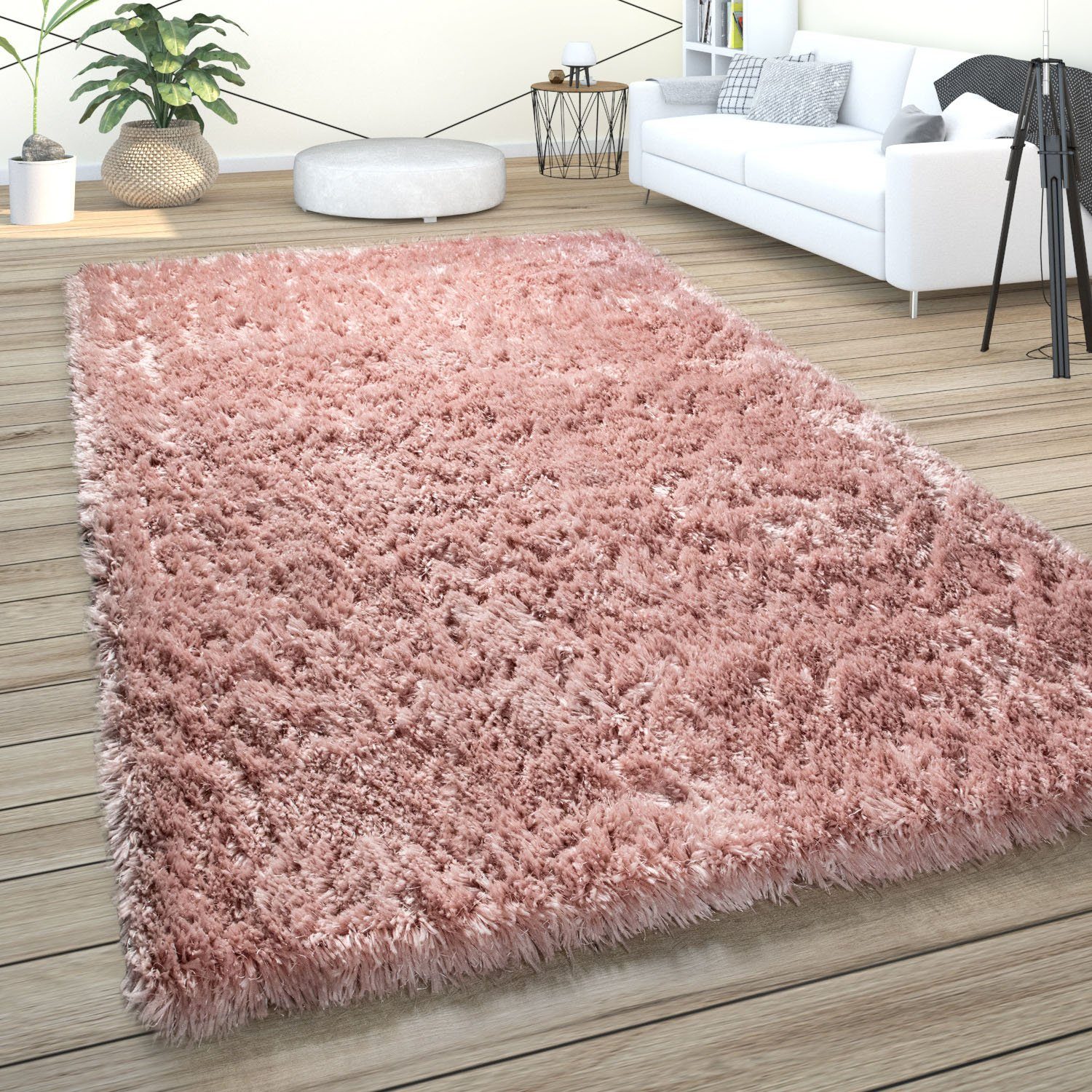 Paco Home Hoogpolig vloerkleed Akumal 930 Shaggy, bijzonder zacht door softgaren, unikleuren