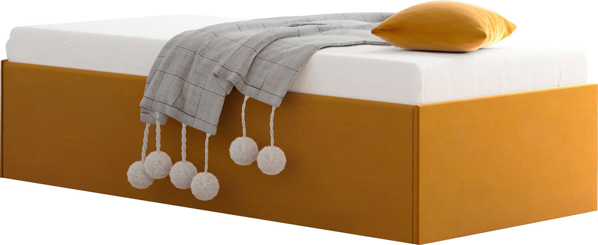 Westfalia Polsterbetten Gestoffeerd bed Amrum bedden geel