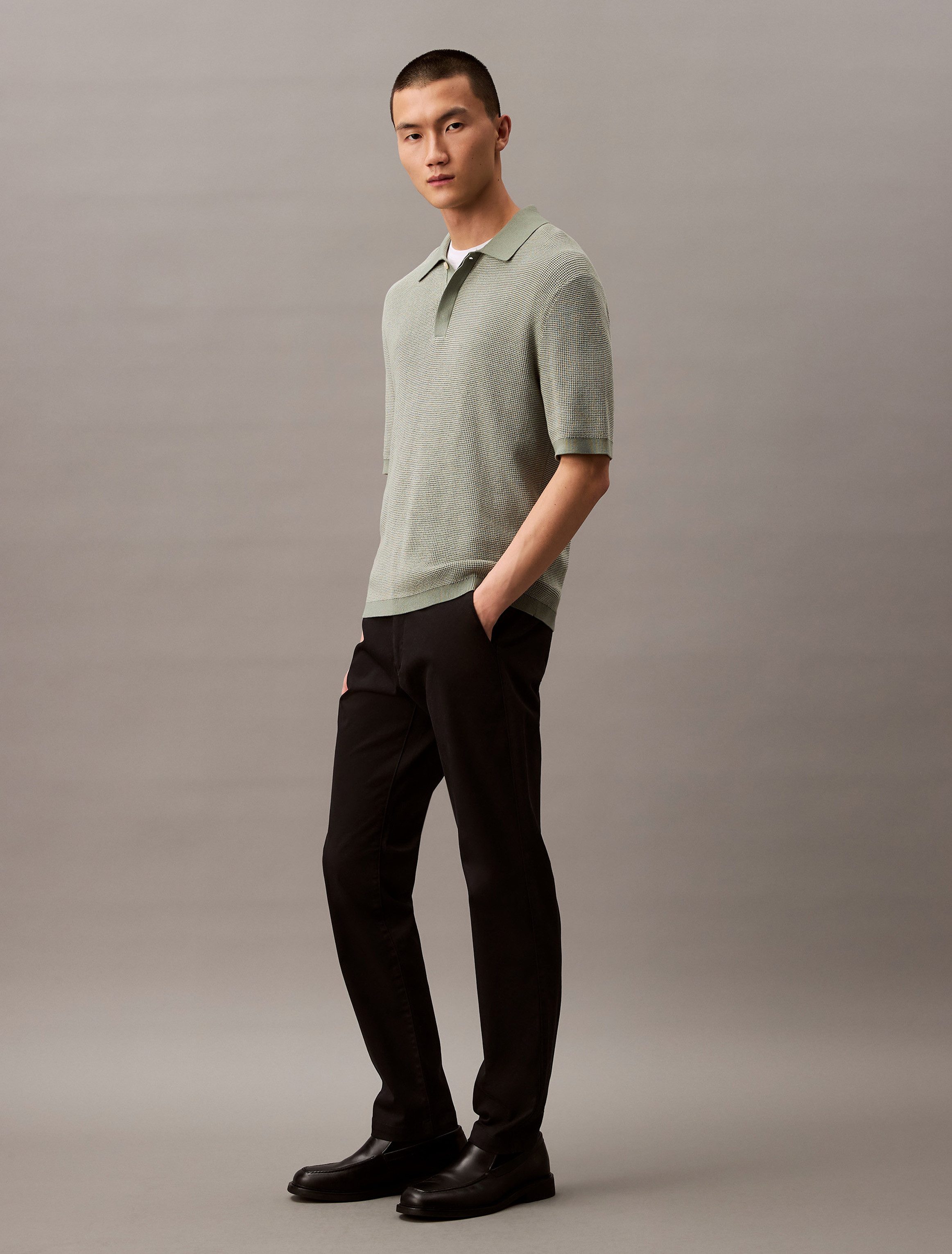 Calvin Klein Stoffen broek SLM CTTN STRTCH CHN