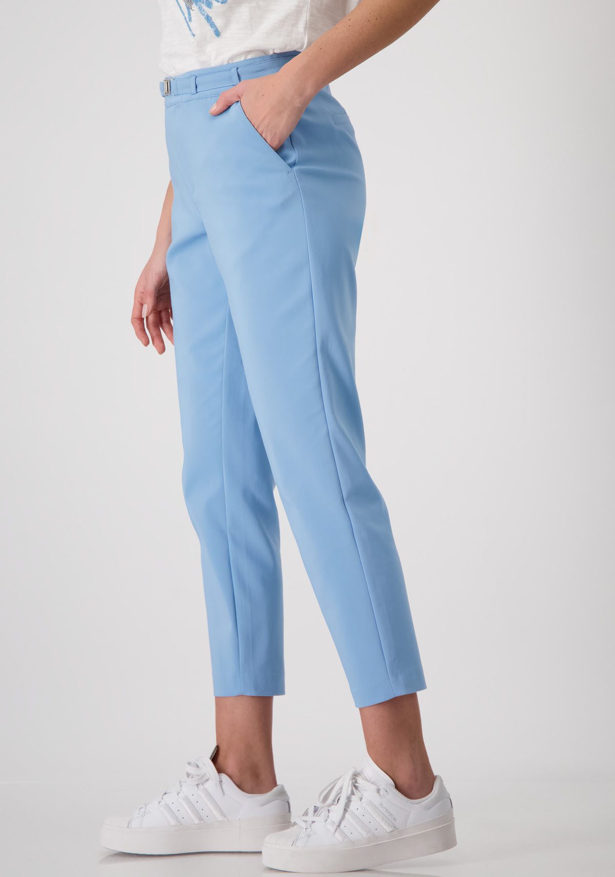 Monari 7/8 broek met riem
