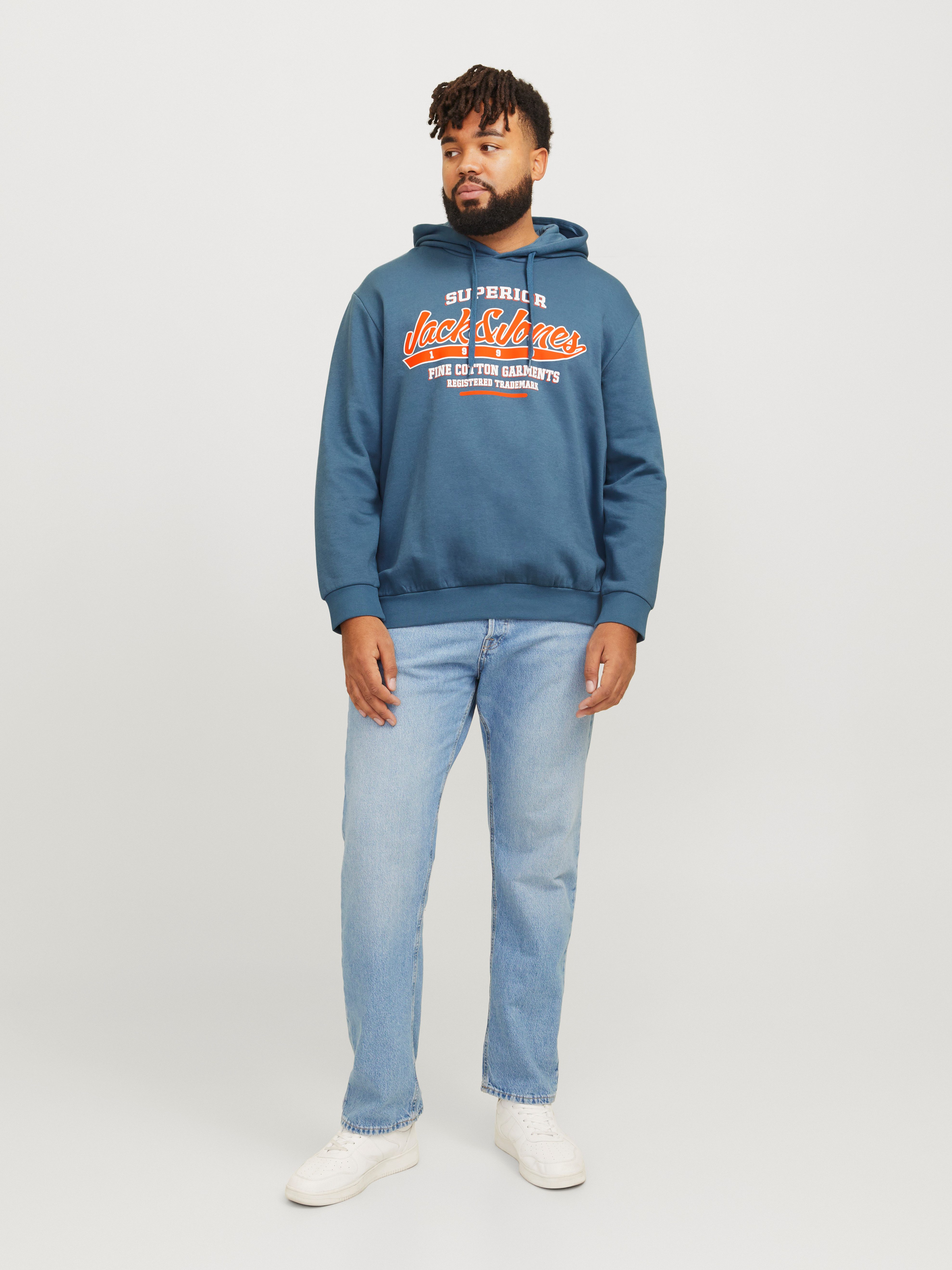 Jack & Jones PlusSize Hoodie JJELOGO SWEAT HOOD 2 COL 24/25 NOOS PLS