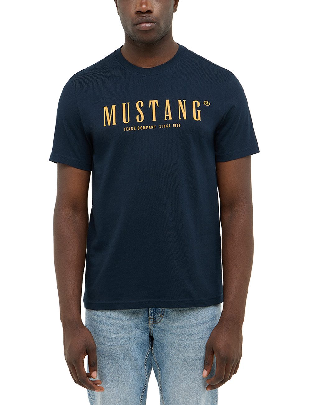 MUSTANG T-shirt MU-Austin heren t-shirts maat M blauw