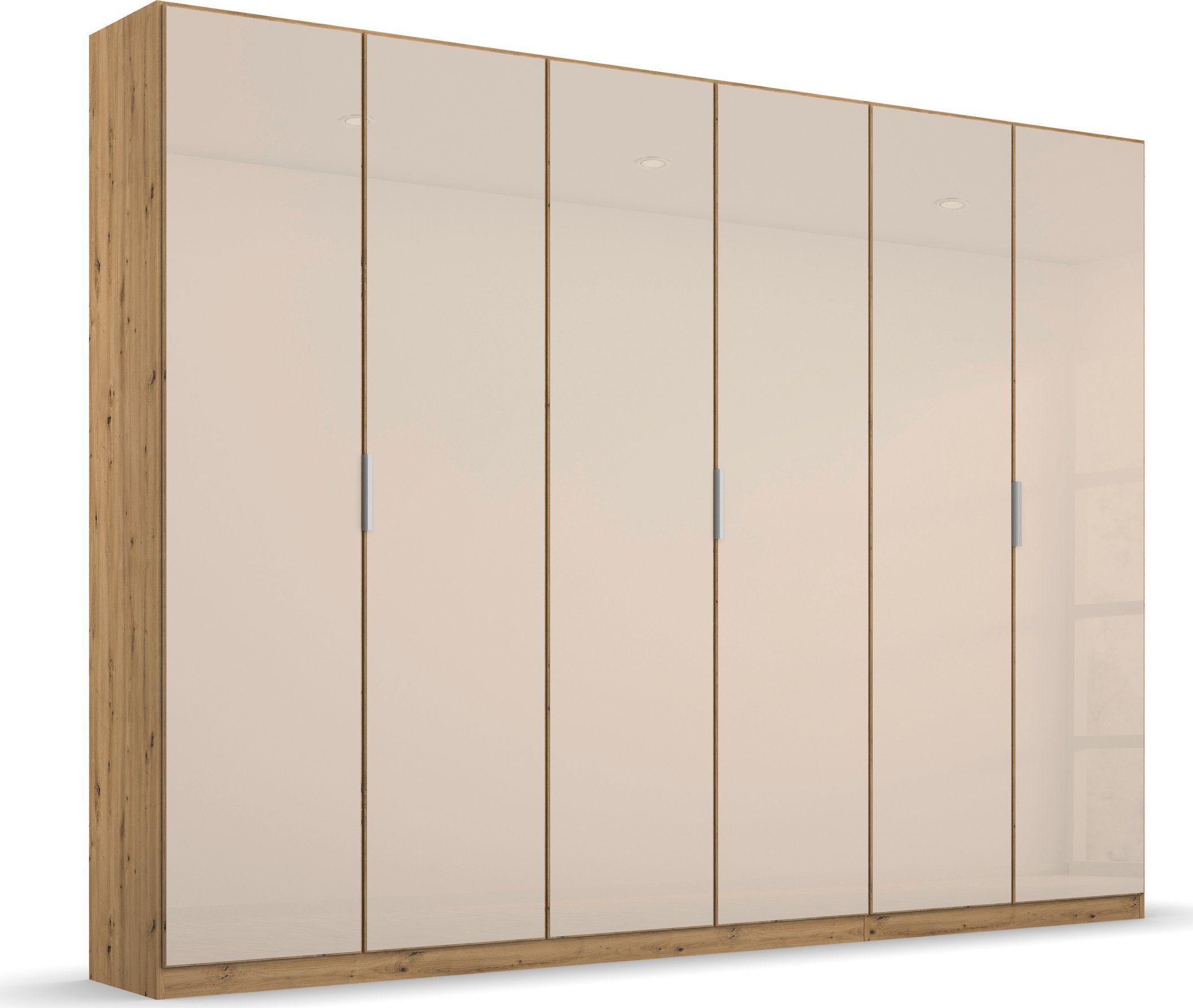 rauch Draaideurkast Kledingkast kast garderobe KOLUNA met hoogwaardige glasfront kledingkasten maat 271 cm x 229 cm x 54 cm beige