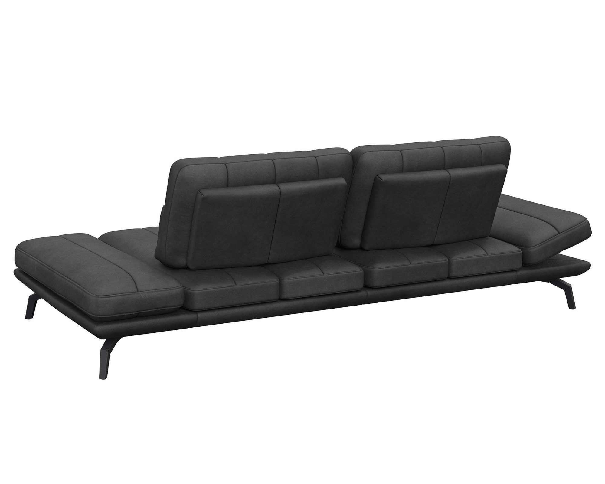 FLEXLUX 3-zitsbank Tropea multifunctionele bank, designbank, relaxfunctie, tv-bank, met armleuningverstelling en zitdiepteverstelling, breedte 252 cm