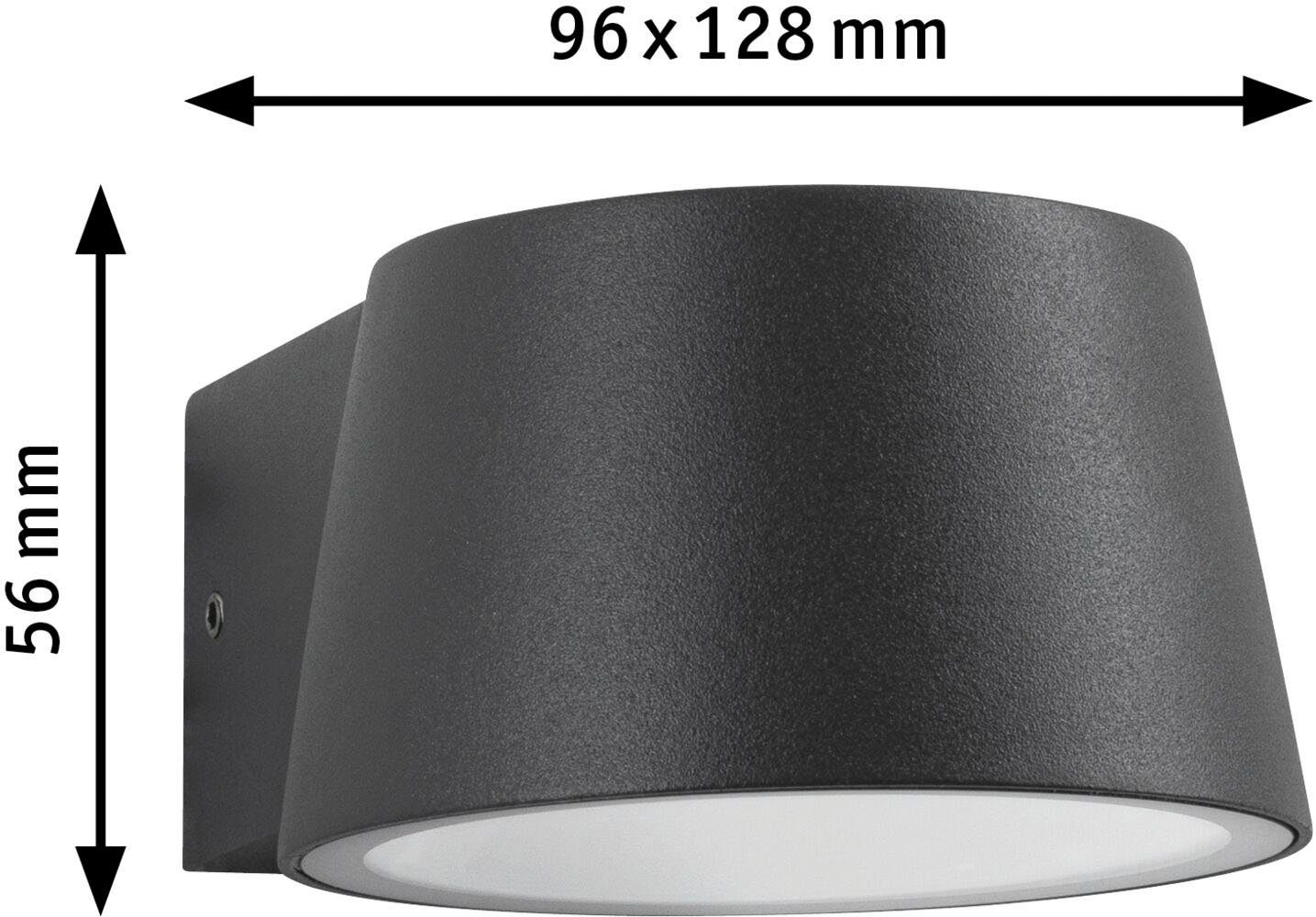 Paulmann Led-wandlamp voor buiten Buiten 230V Capea Aluminium Antraciet Insect friendly (1 stuk)
