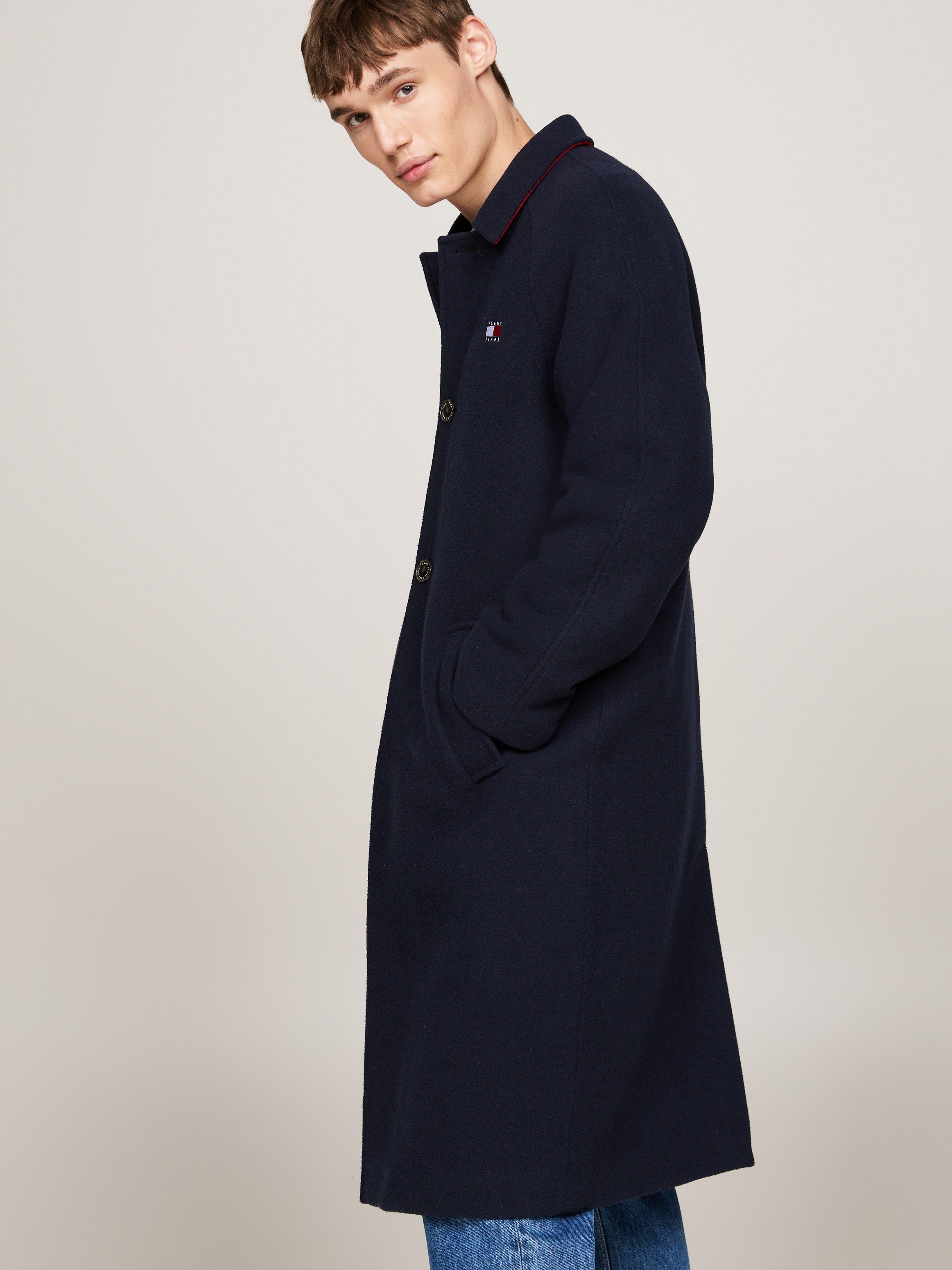 TOMMY JEANS Lange jas TJM WOOL COAT