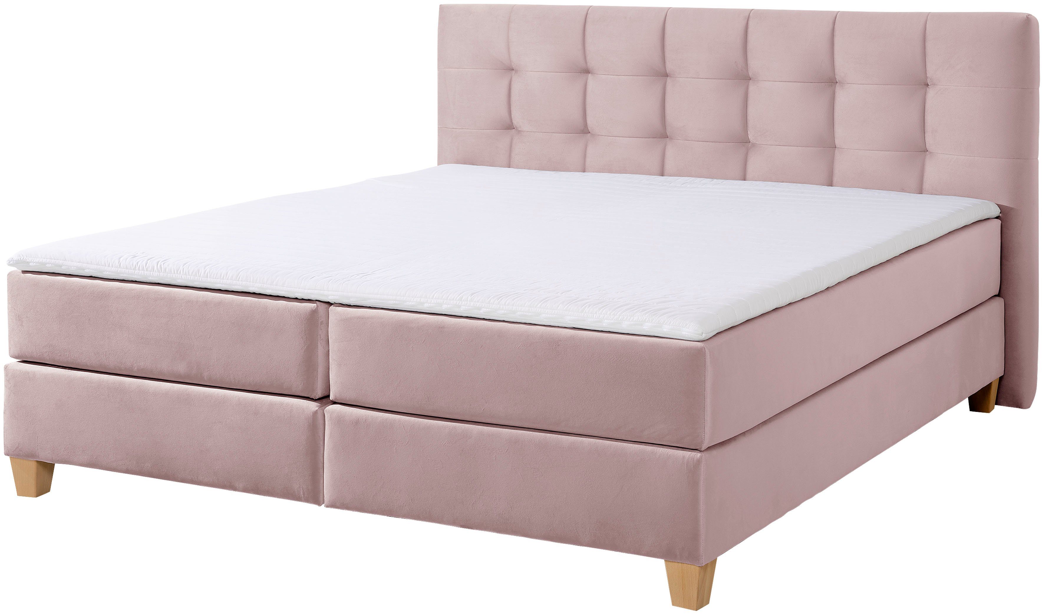 Home affaire Boxspring Moulay incl. topmatras, in extra lang 220 cm, 3 hardheden, ook in h4