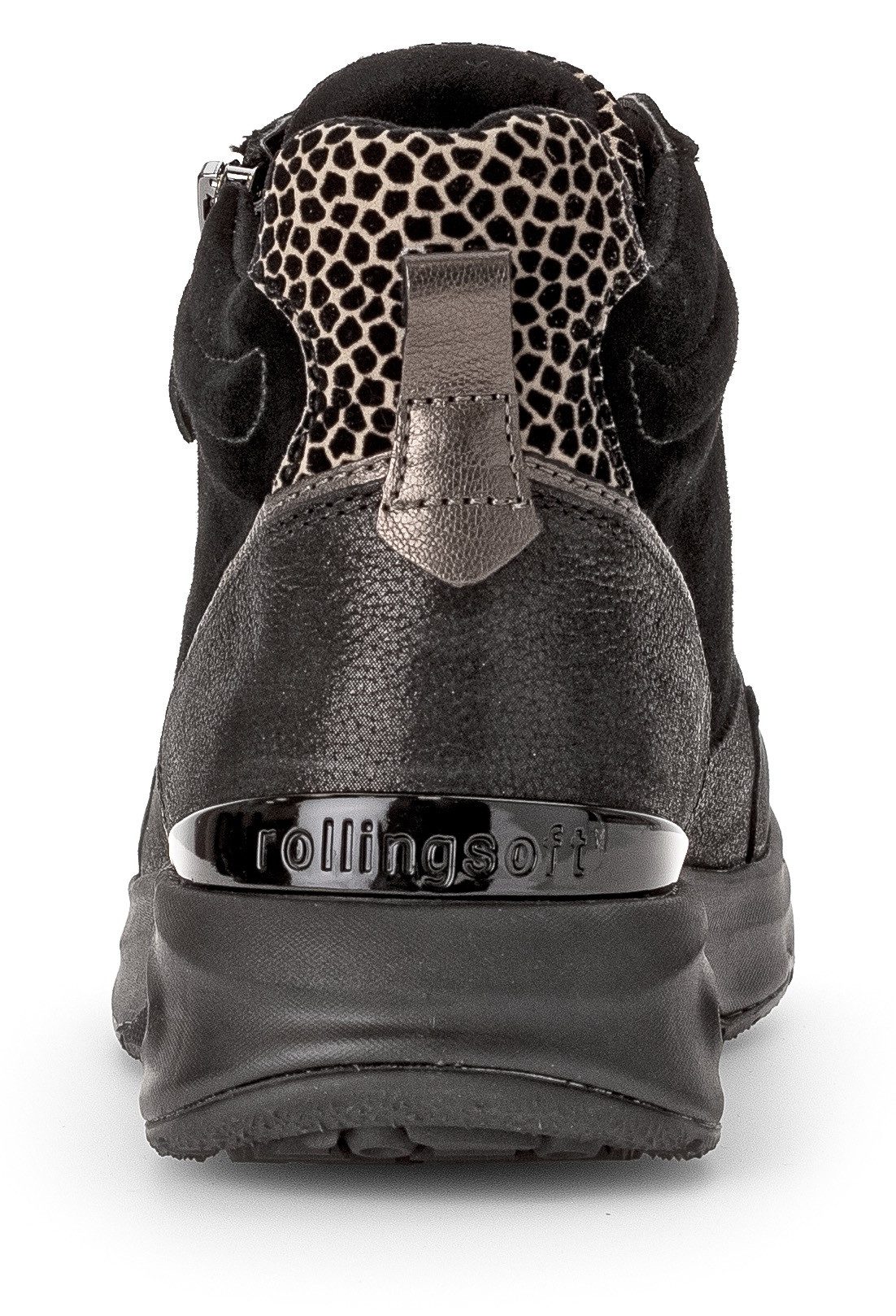 Gabor Rollingsoft Sneakers met sleehak , vrijetijdsschoen, veterschoen, veterschoenen met uitneembare binnenzool