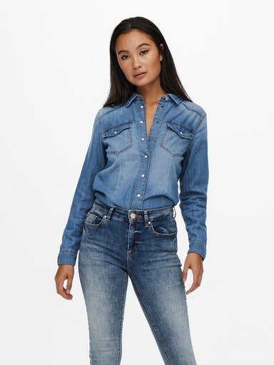 Only Jeansblouse ONLROCK IT DNM LS SHIRT