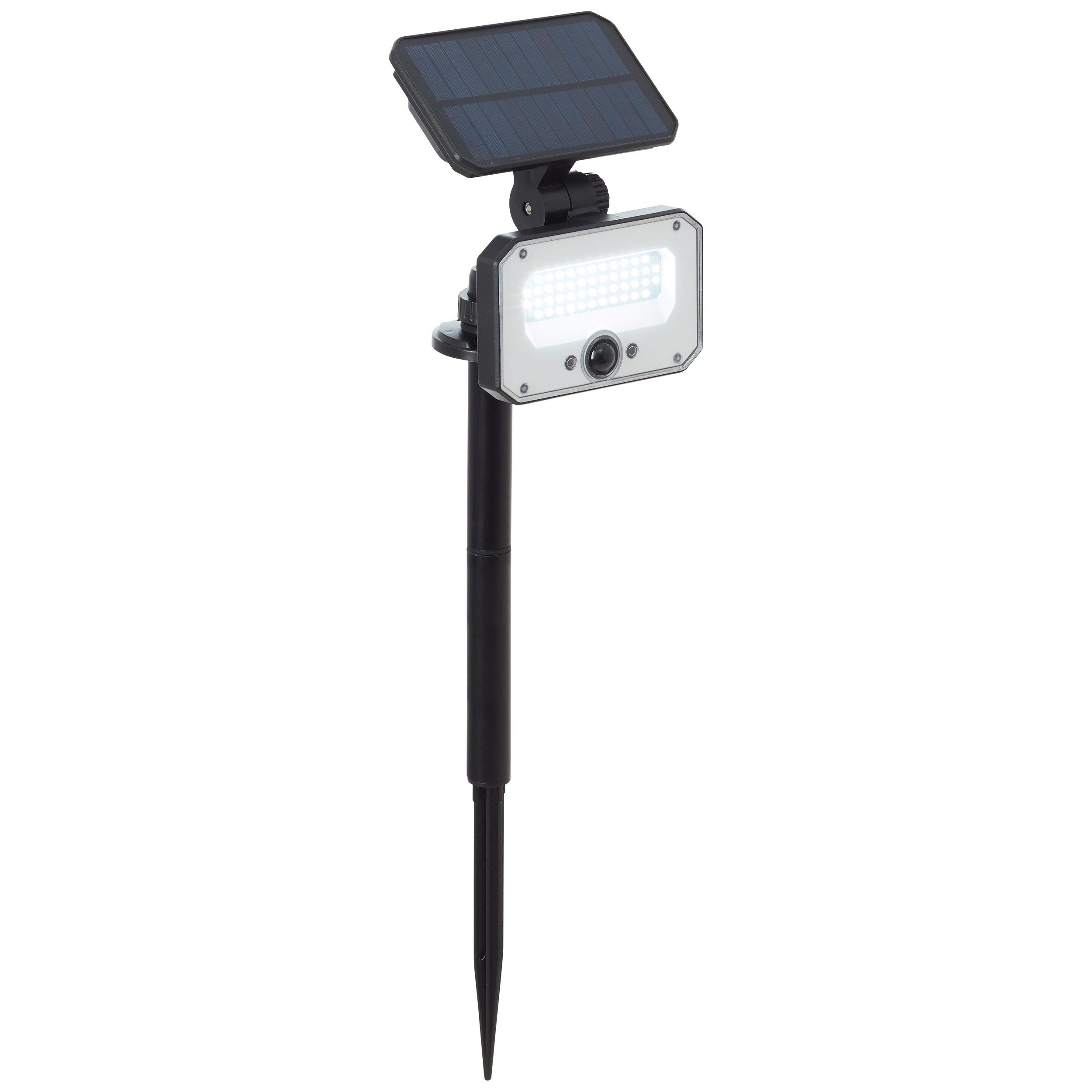 Brilliant Leuchten Led-tuinlamp JOPLIN LED buitenpriklamp, solar, 54 cm, 1100 lm, 4100 K, zwart (1 stuk)
