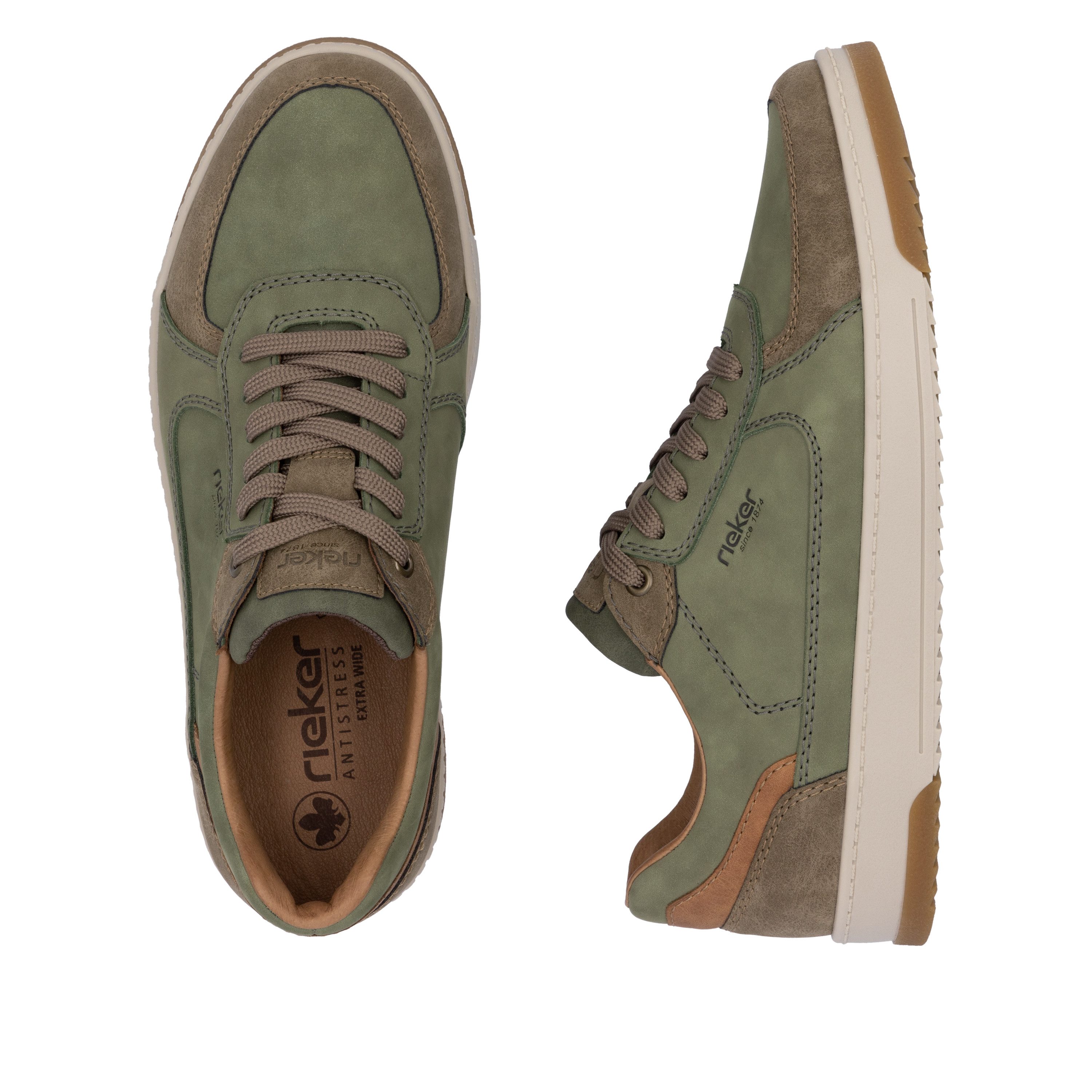 Rieker Sneakers , vrijetijdsschoen, halfschoen, veterschoen met gepolsterde schacht
