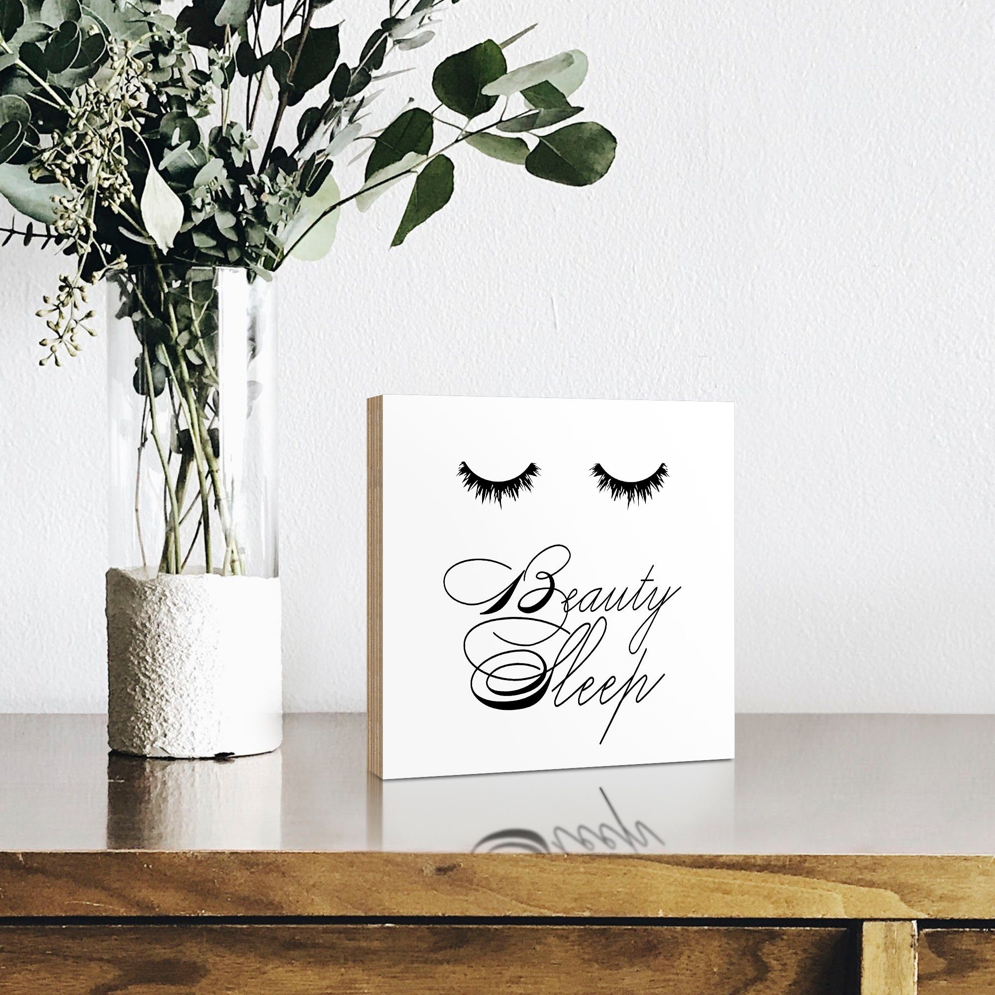 Artland Artprint op hout Schoonheidsslaapje