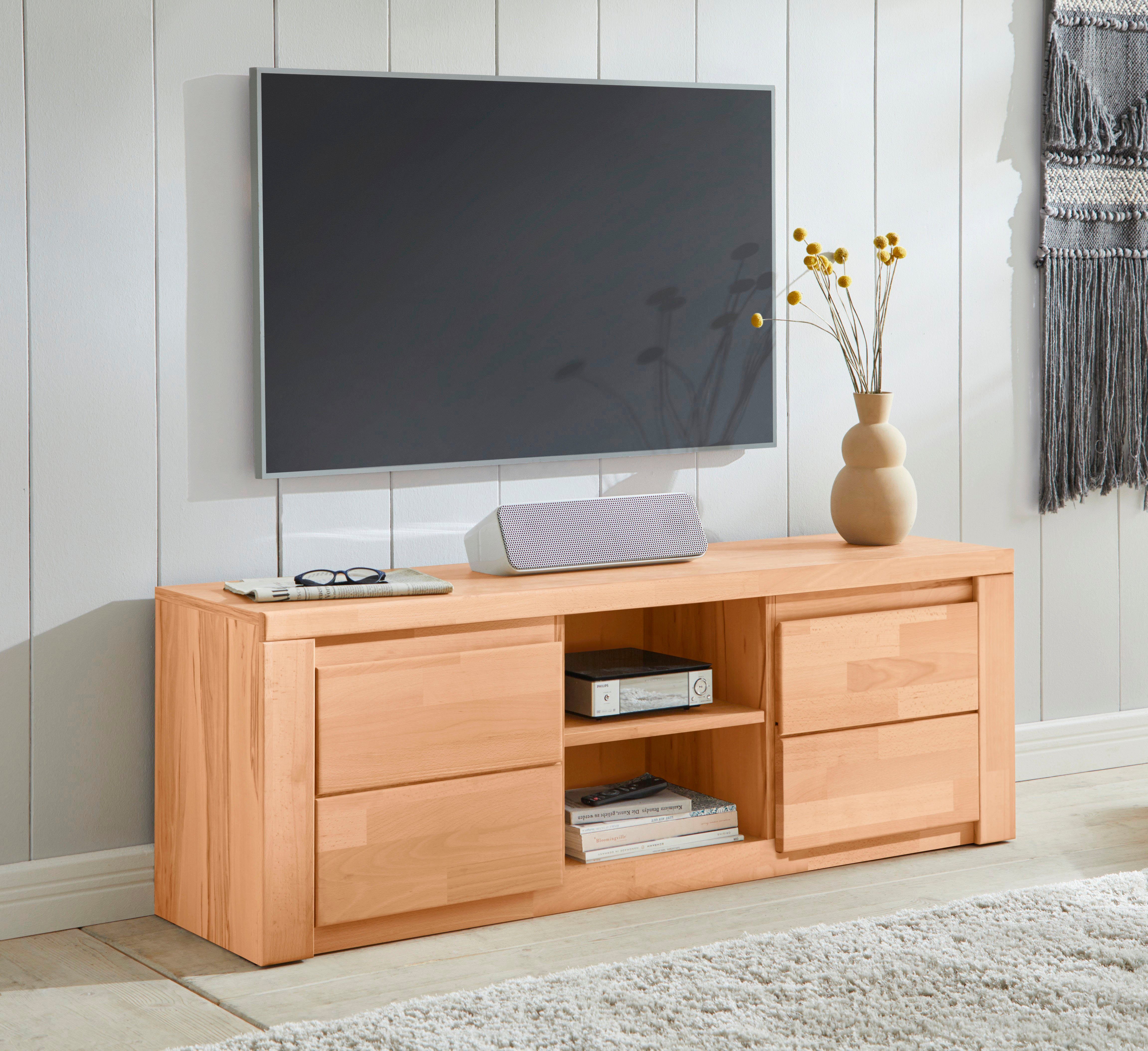 Home affaire Tv-meubel Burani greeploze optiek lowboards bruin