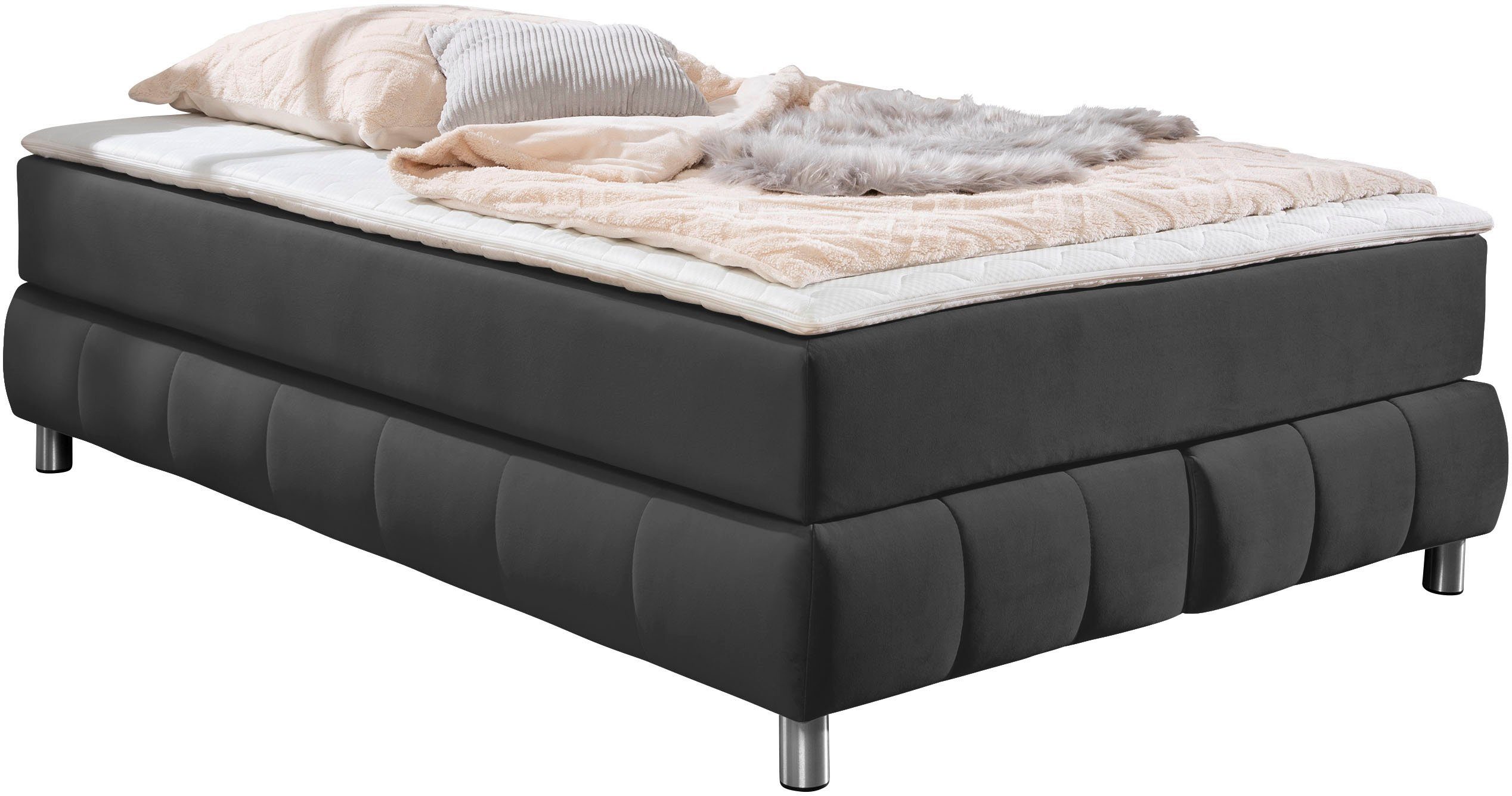 andas Boxspring Salo Zonder hoofdbord, incl. matrastopper, ook in extra lange versie 220 cm verkrijgbaar