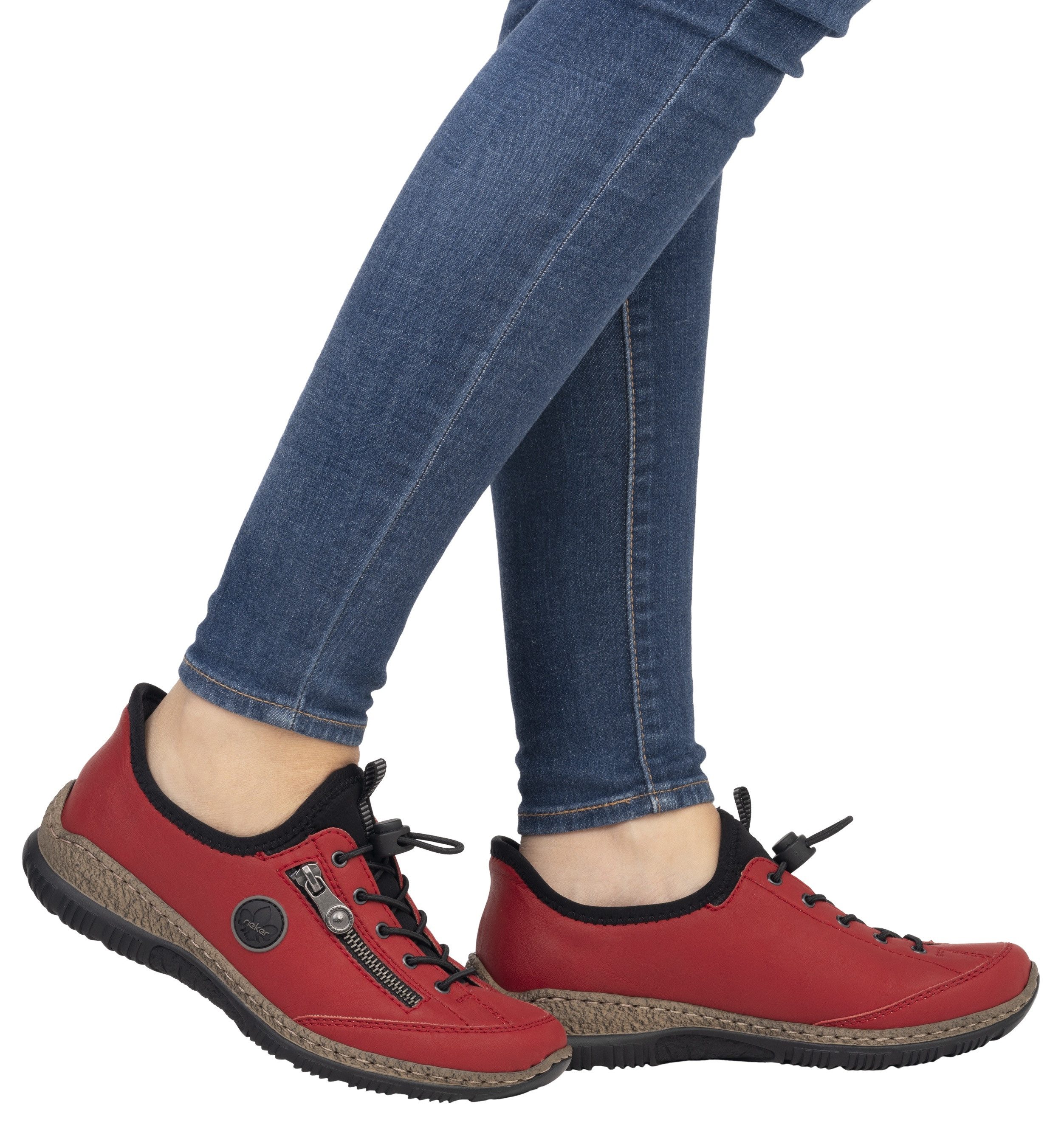 Rieker Slip-on sneakers Ready2GO , instapschoen, vrijetijdsschoen, lage schoen met memosoft-uitrusting