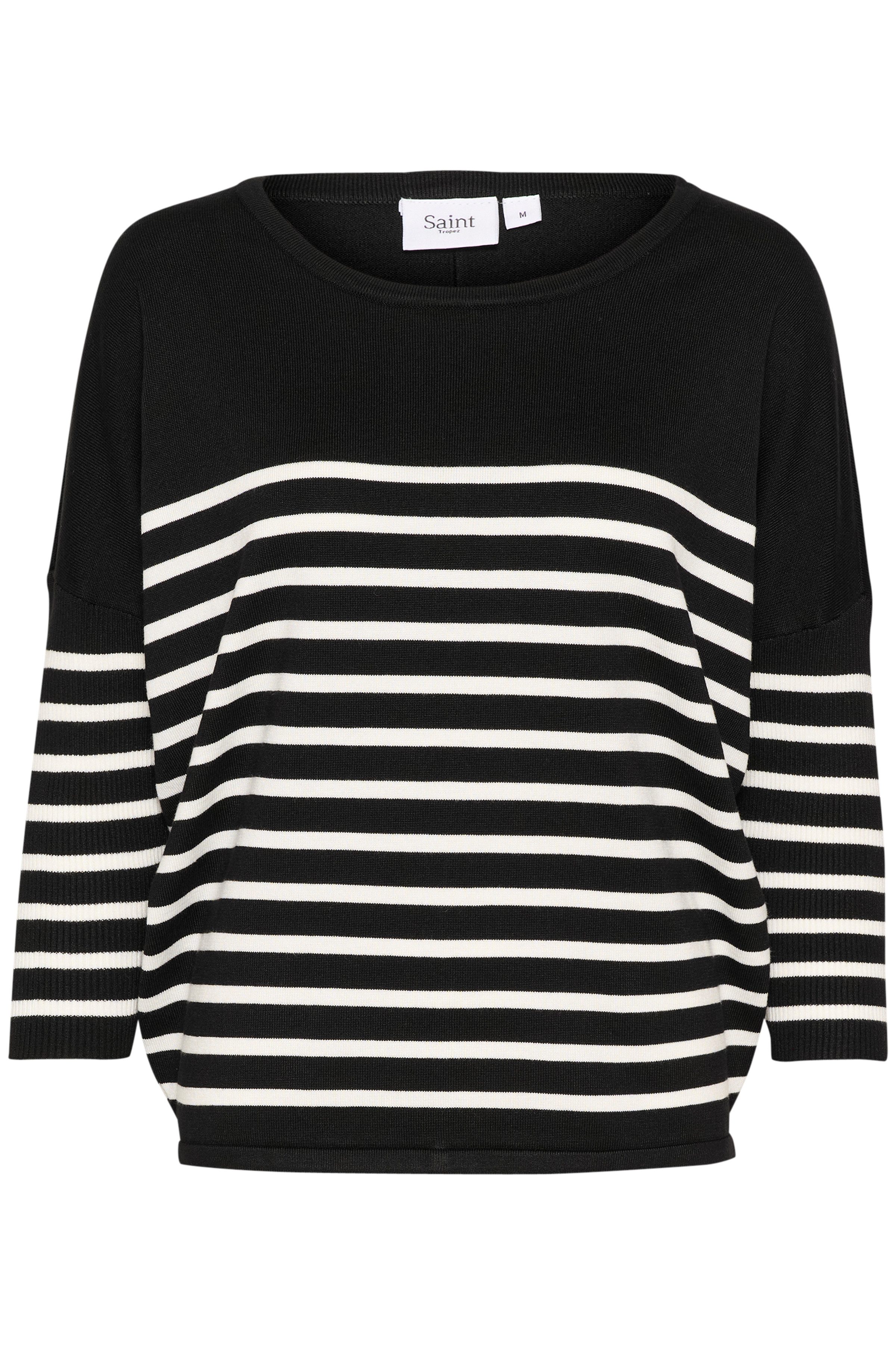 Saint Tropez Gebreide trui MilaSZ R-neck Stripe