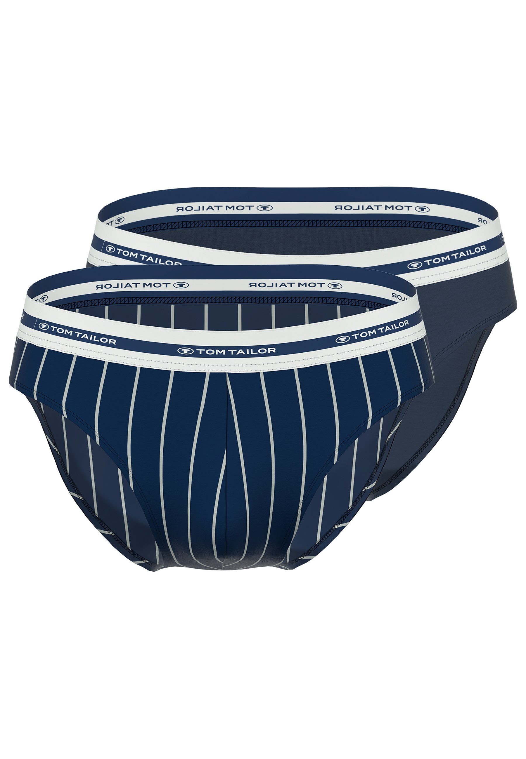 Tom Tailor Minislip met retro-stijl (2 stuks) heren slips maat 6 blauw