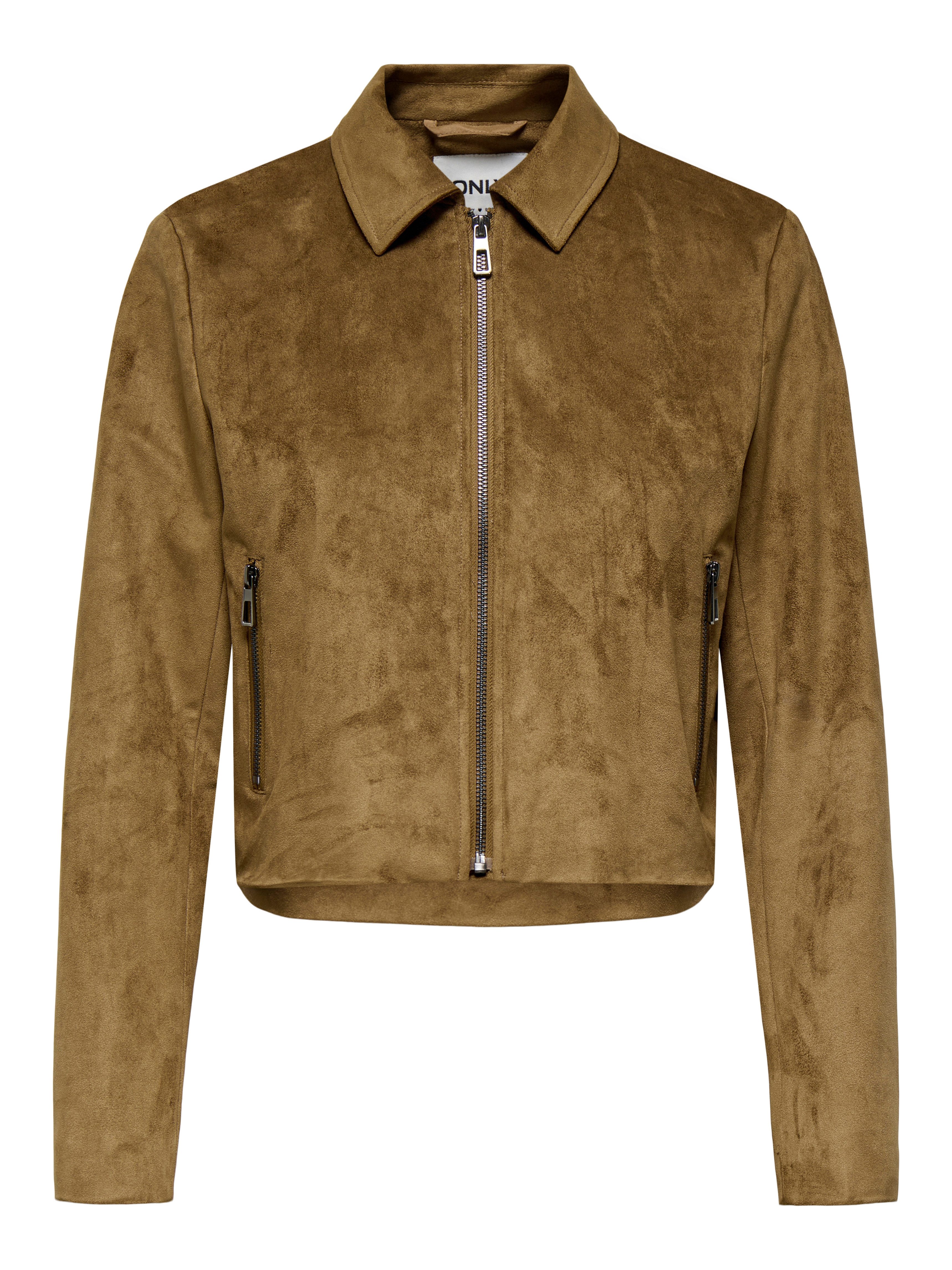 Only Kort jack ONLTULIP FAUX SUEDE ZIP JACKET OTW