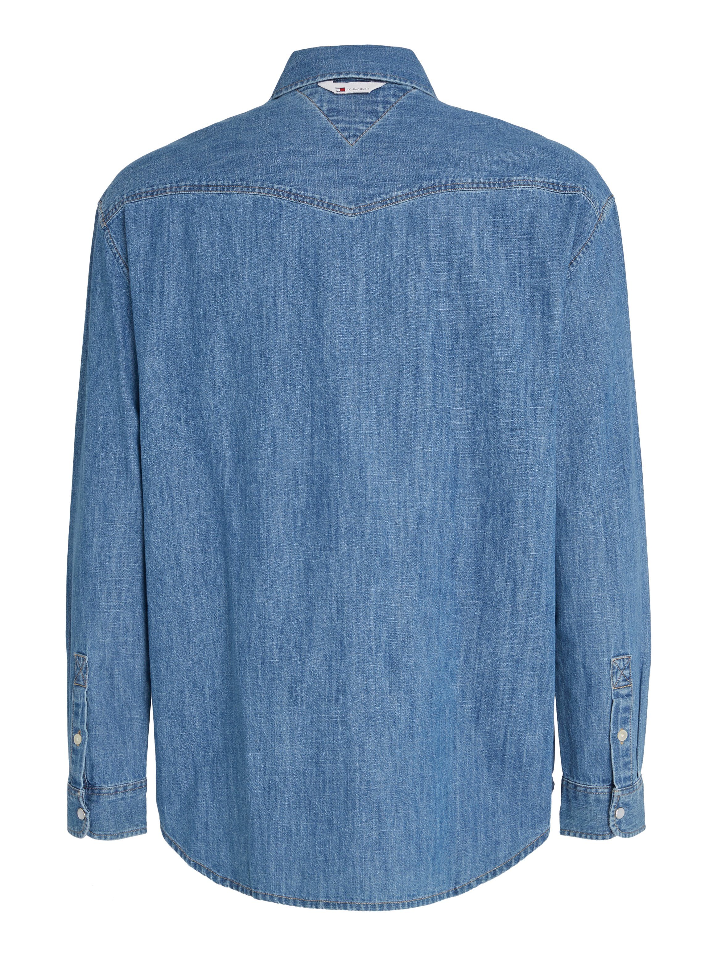 TOMMY Jeans overhemd TJM RLX WESTERN DENIM SHIRT