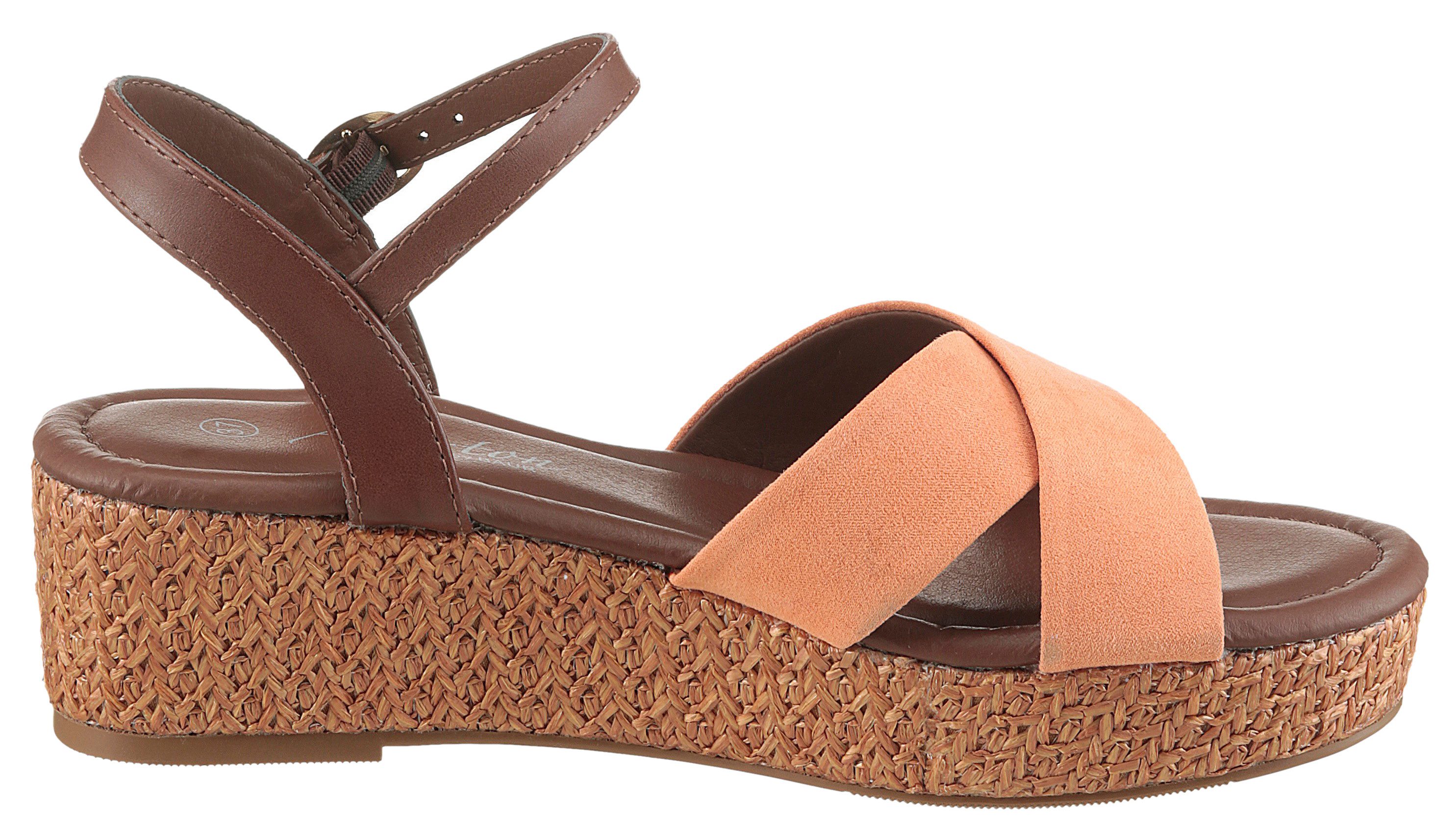 Aniston SHOES Sleehaksandaaltjes , zomerschoen, riemchensandaal, sleehak - nieuwe collectie