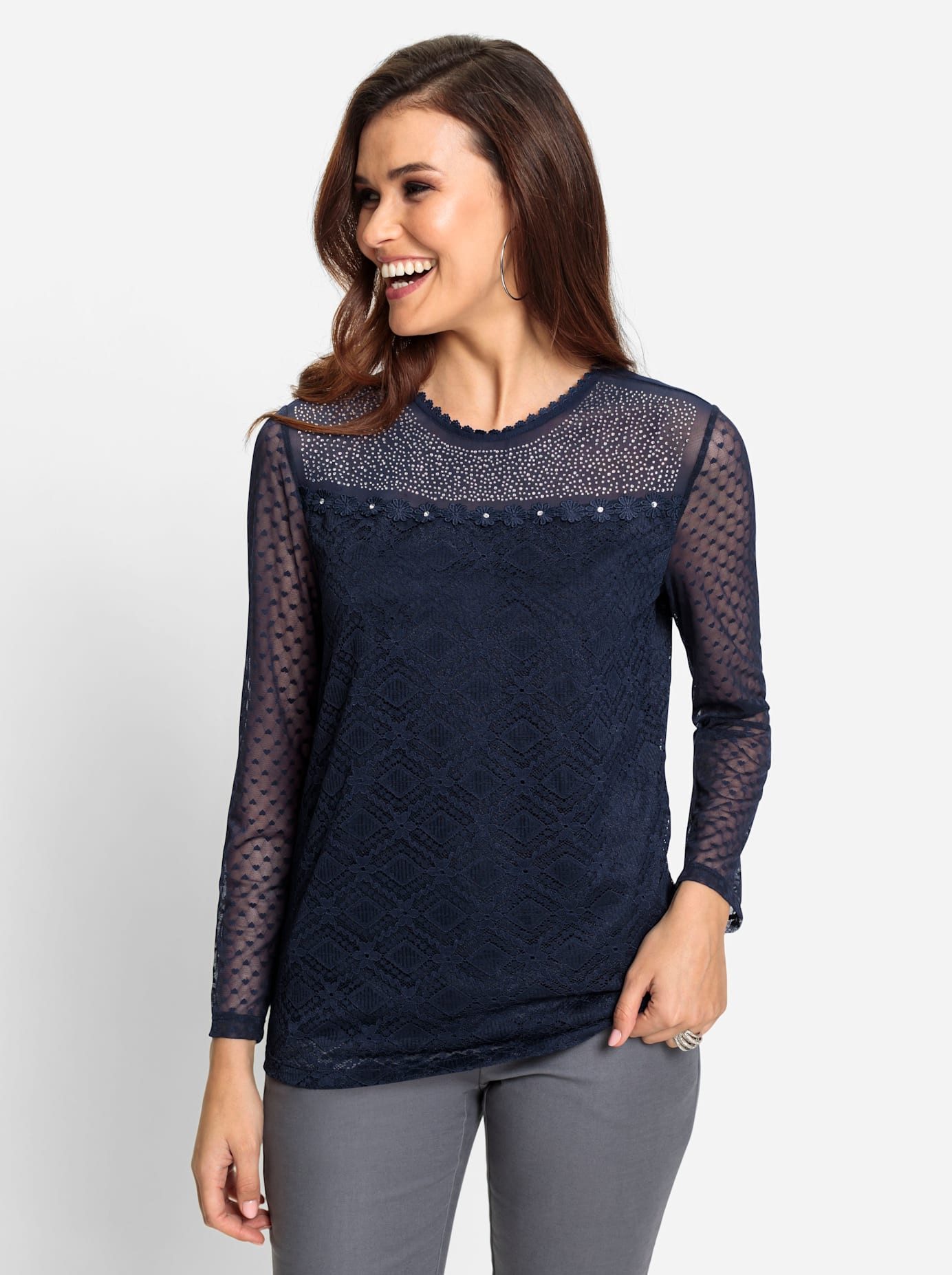 Lady Kanten Shirt (1-delig)