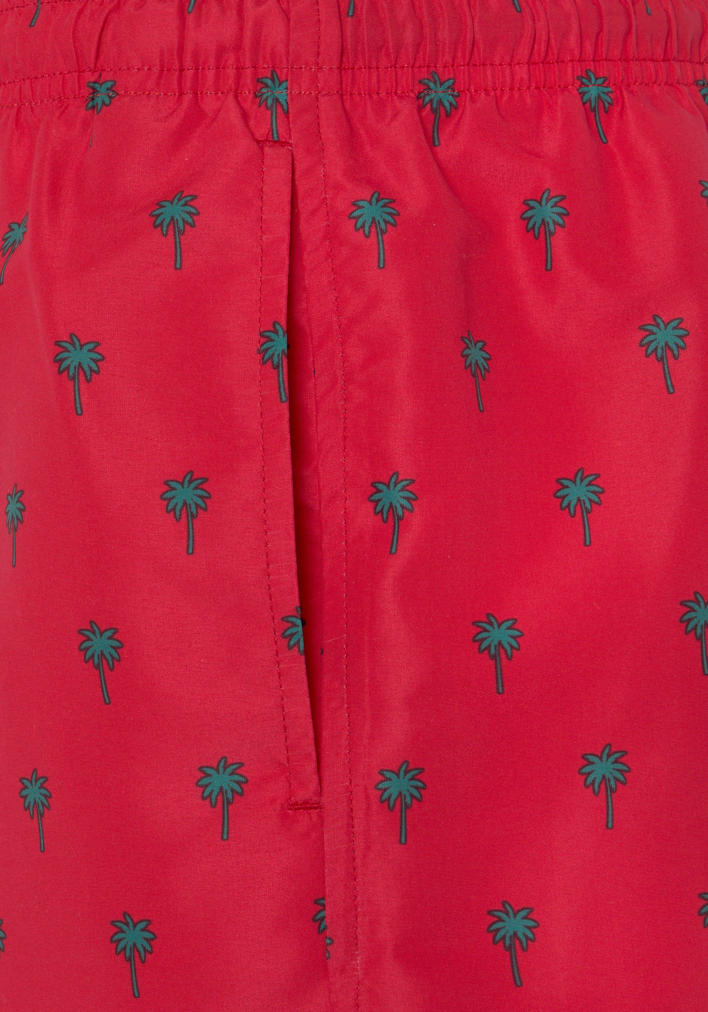s.Oliver RED LABEL Beachwear Zwemshort met palmendesign
