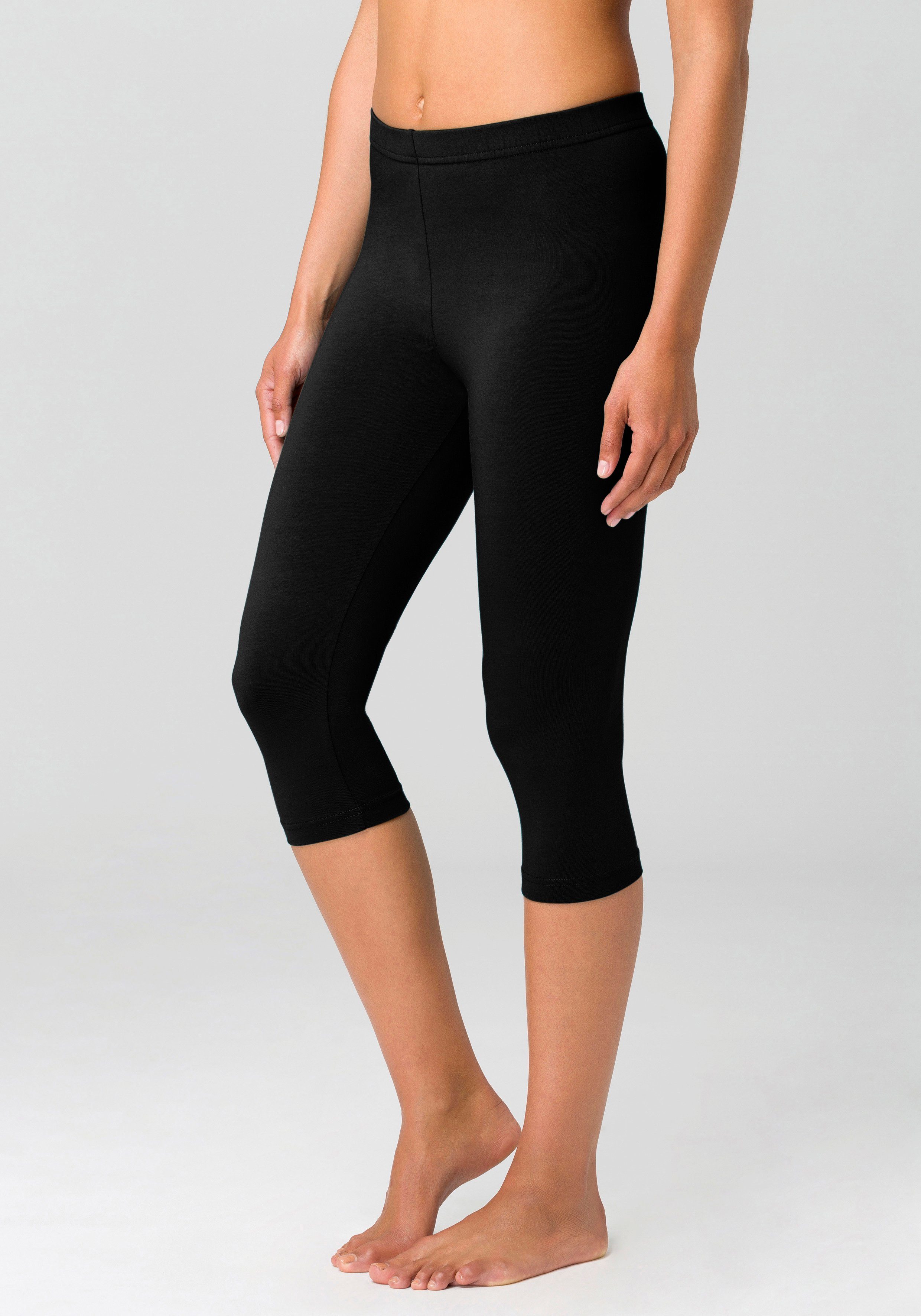 vivance active Caprilegging met rubberen tailleband, loungewear (Set van 2)