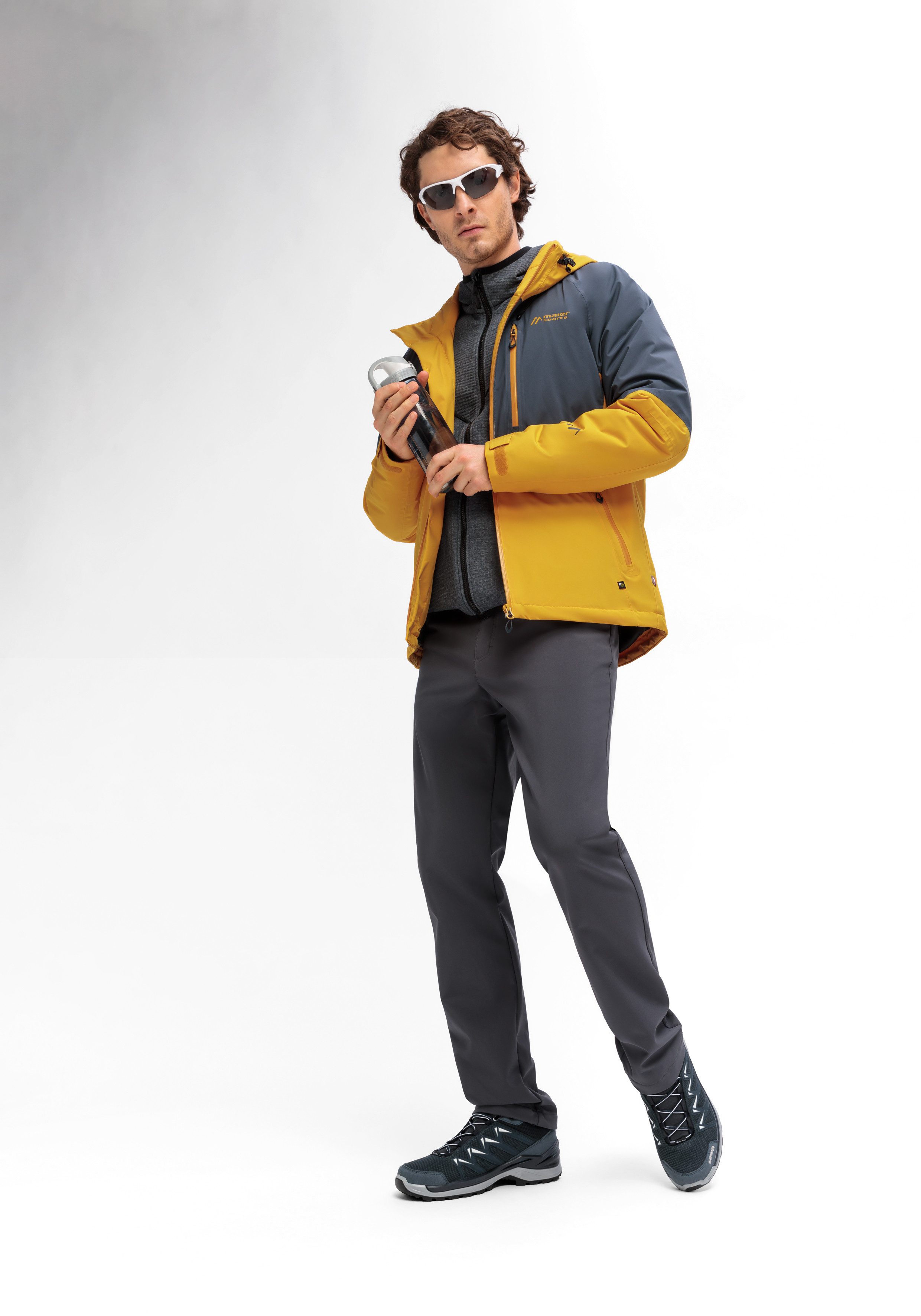 Maier Sports Functioneel jack Metor Move M Heren outdoorjas waterdicht ritszakken capuchon