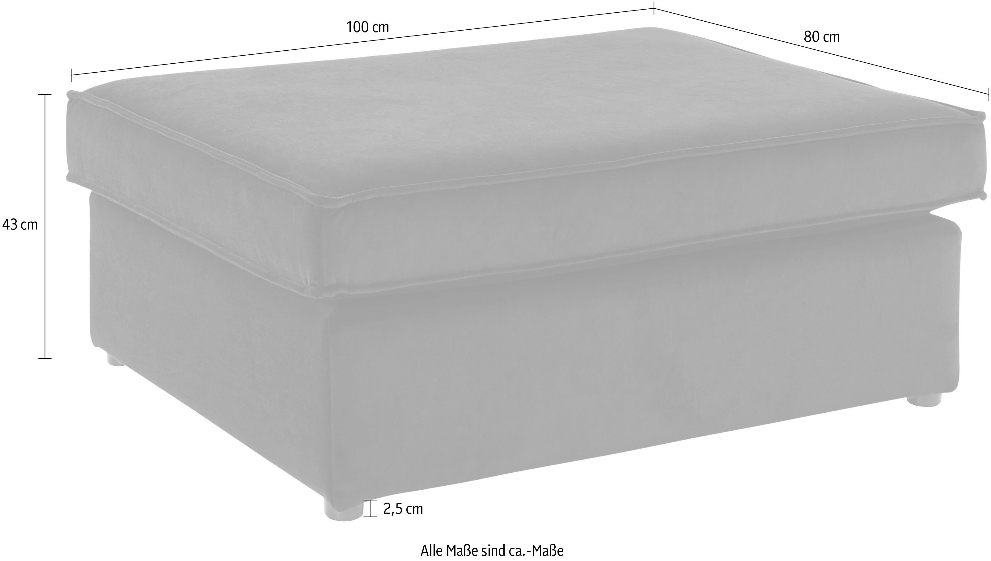 RAUM.ID Hocker Florid afzonderlijk plaatsbaar of als deel van een modulaire bank, ook in cord