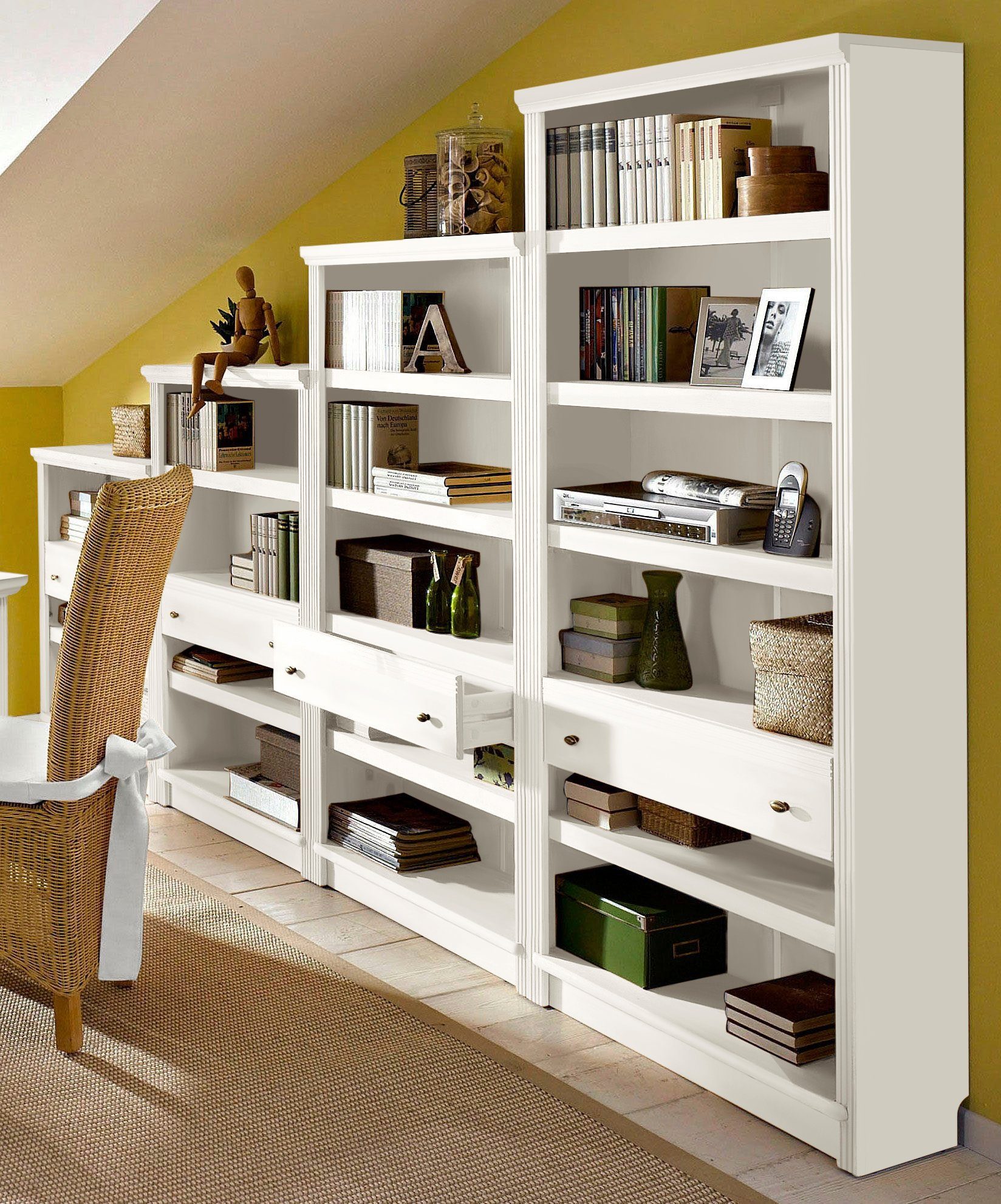 Home affaire Staand rek Soeren tussenschotjes van massief grenen, afm.: (bxdxh): 80x29x185 cm, met 5 planken