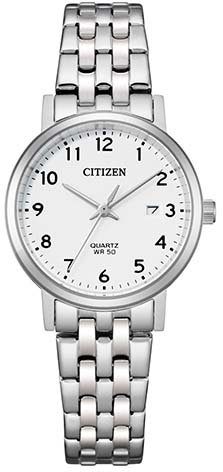 Citizen Kwartshorloge EU6090-54A Polshorloge, dameshorloge, roestvrijstalen band, datum