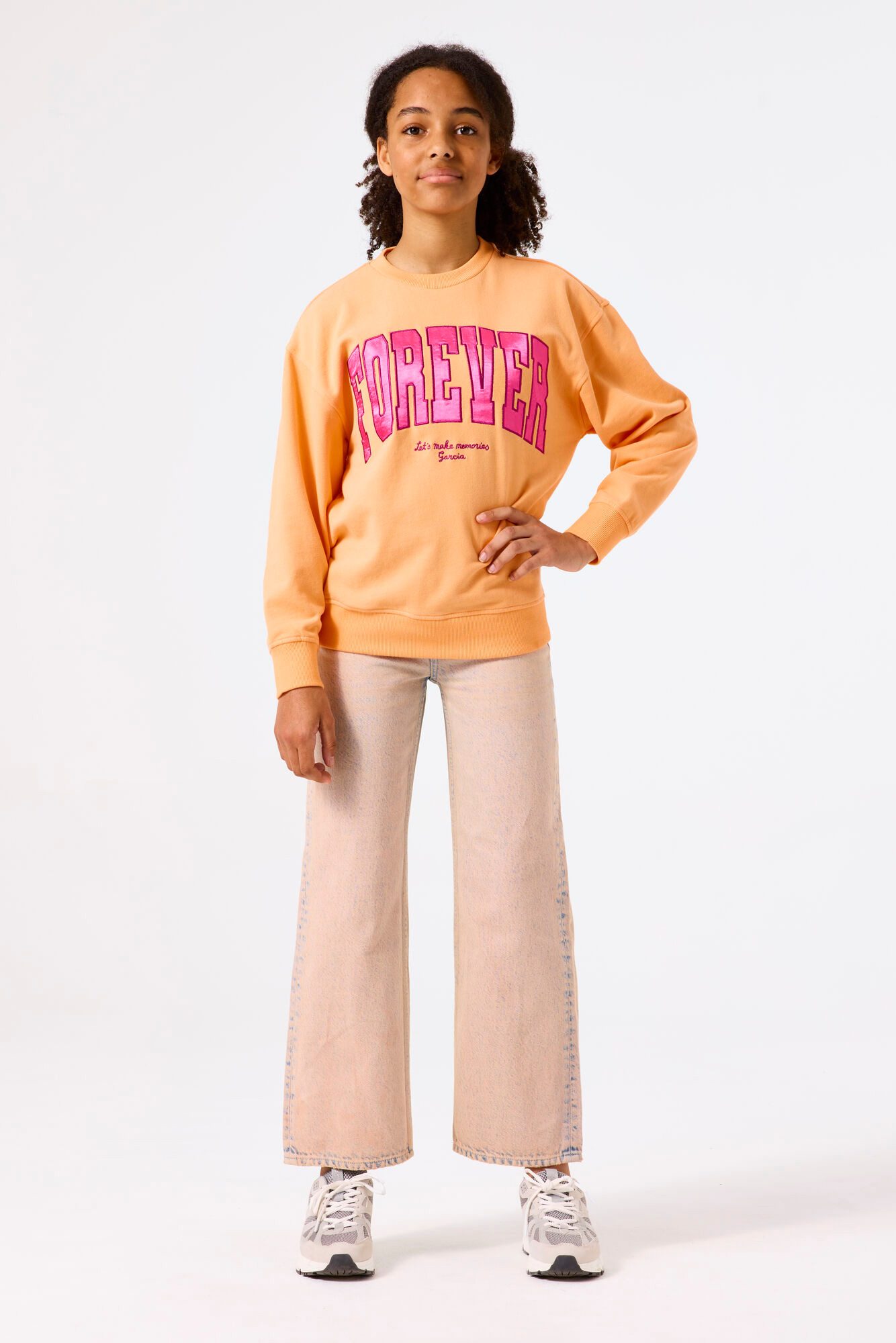 Garcia Sweatshirt met frontprint, voor meisjes