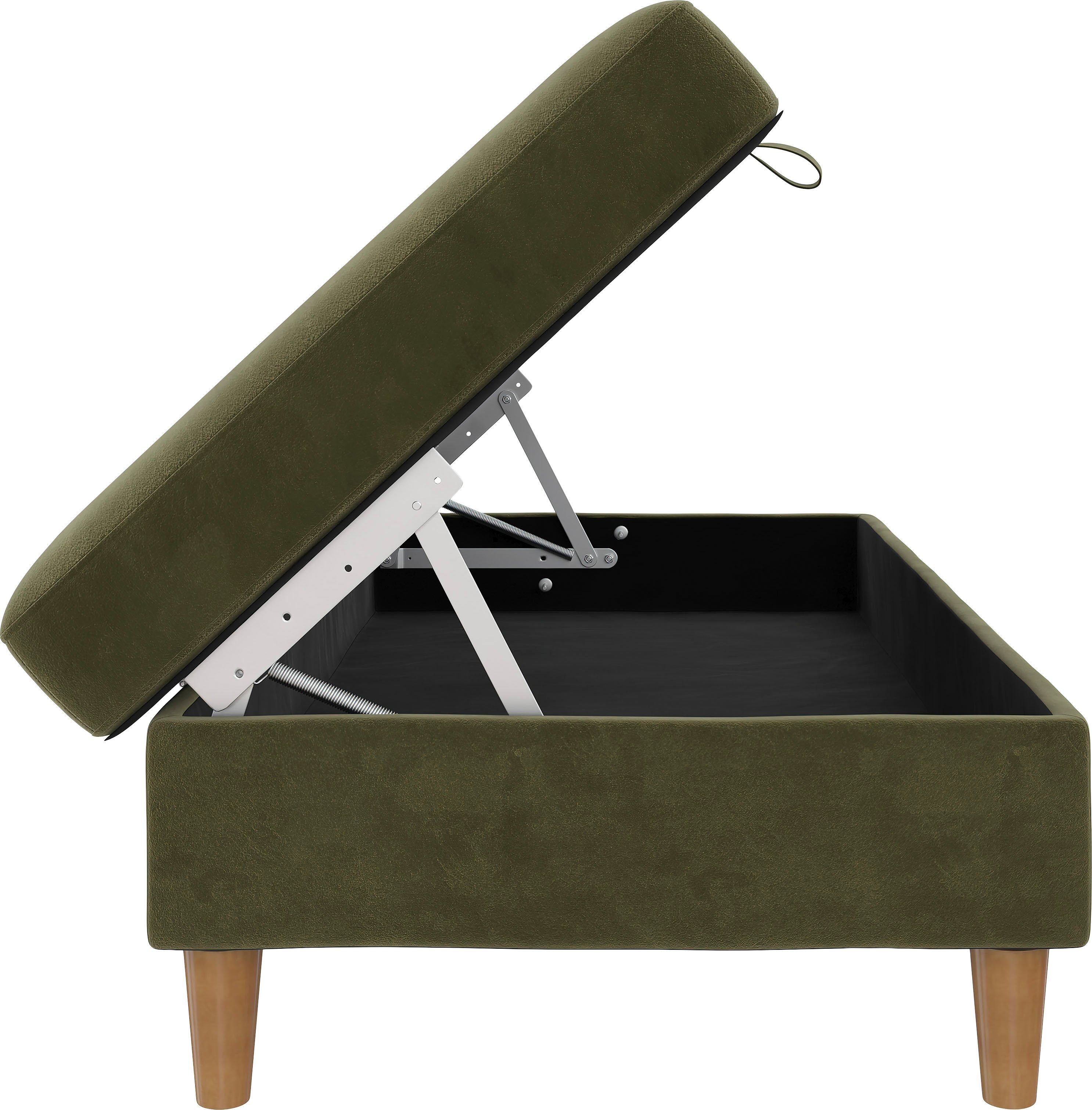 Dorel Home Hocker met bergruimte Lilly met bergruimte, vrij in ruimte plaatsbaar, zithoogte 43 cm (1 stuk)