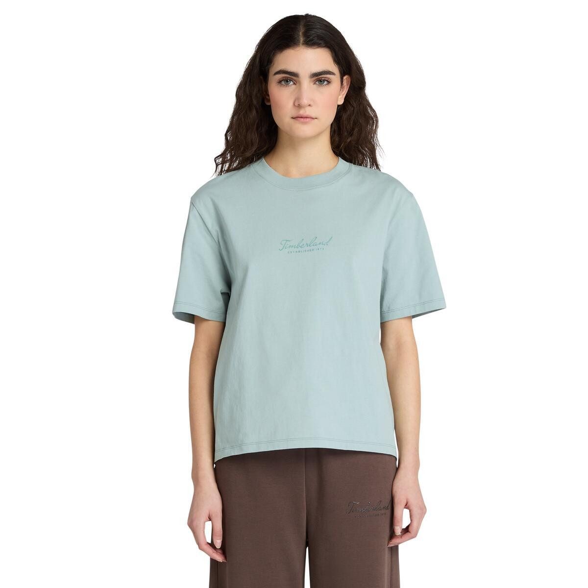 Timberland T-shirt LUSH Comfort Short-Sleeve Tee (1-delig) dames tops maat XXL blauw
