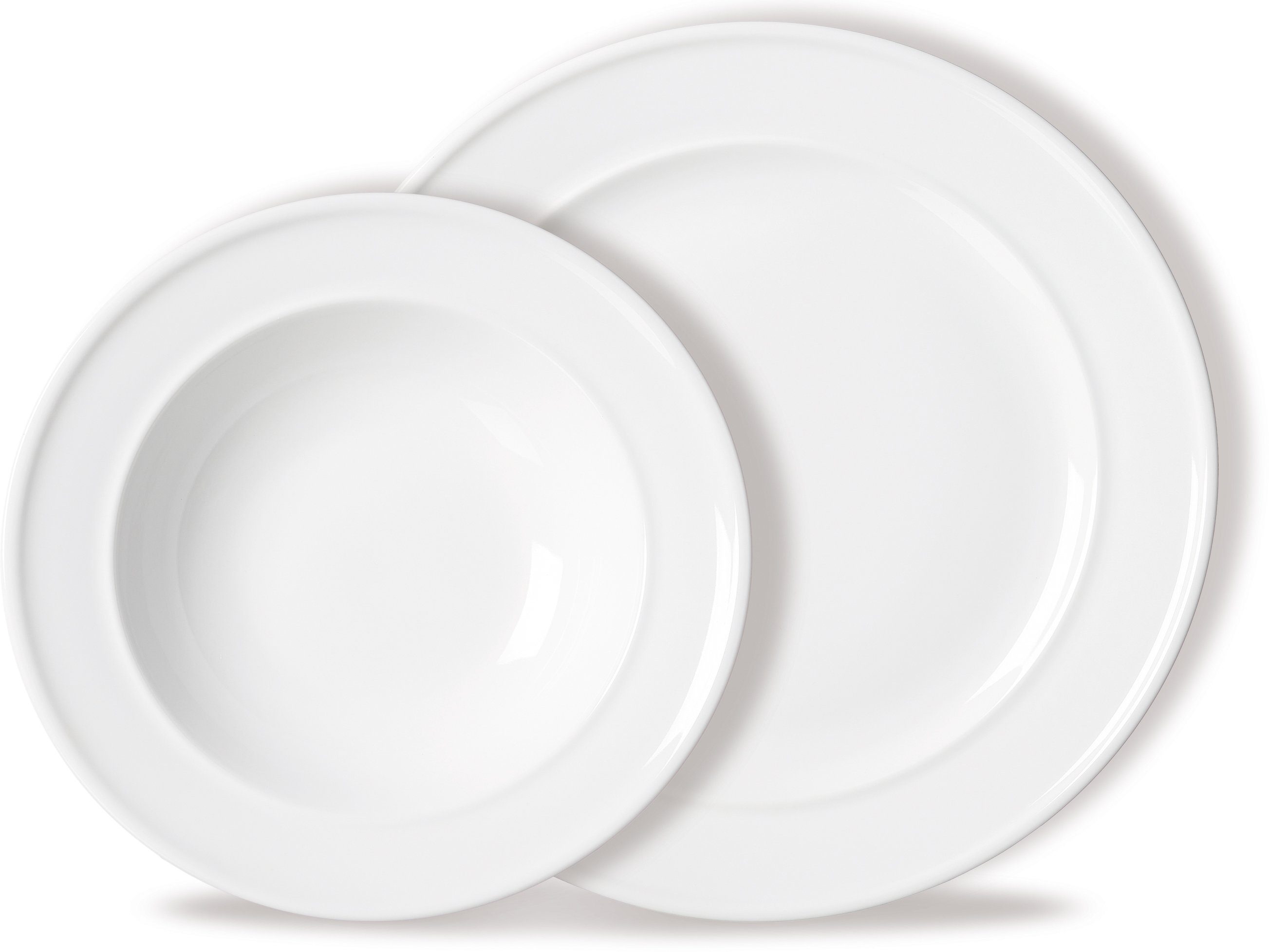 Ritzenhoff & Breker Eetservies Bordenset, Serviesset Simple Serviesgoed, wit, reliëf-rand, 8 delen, voor 4 personen (set, 8-delig)