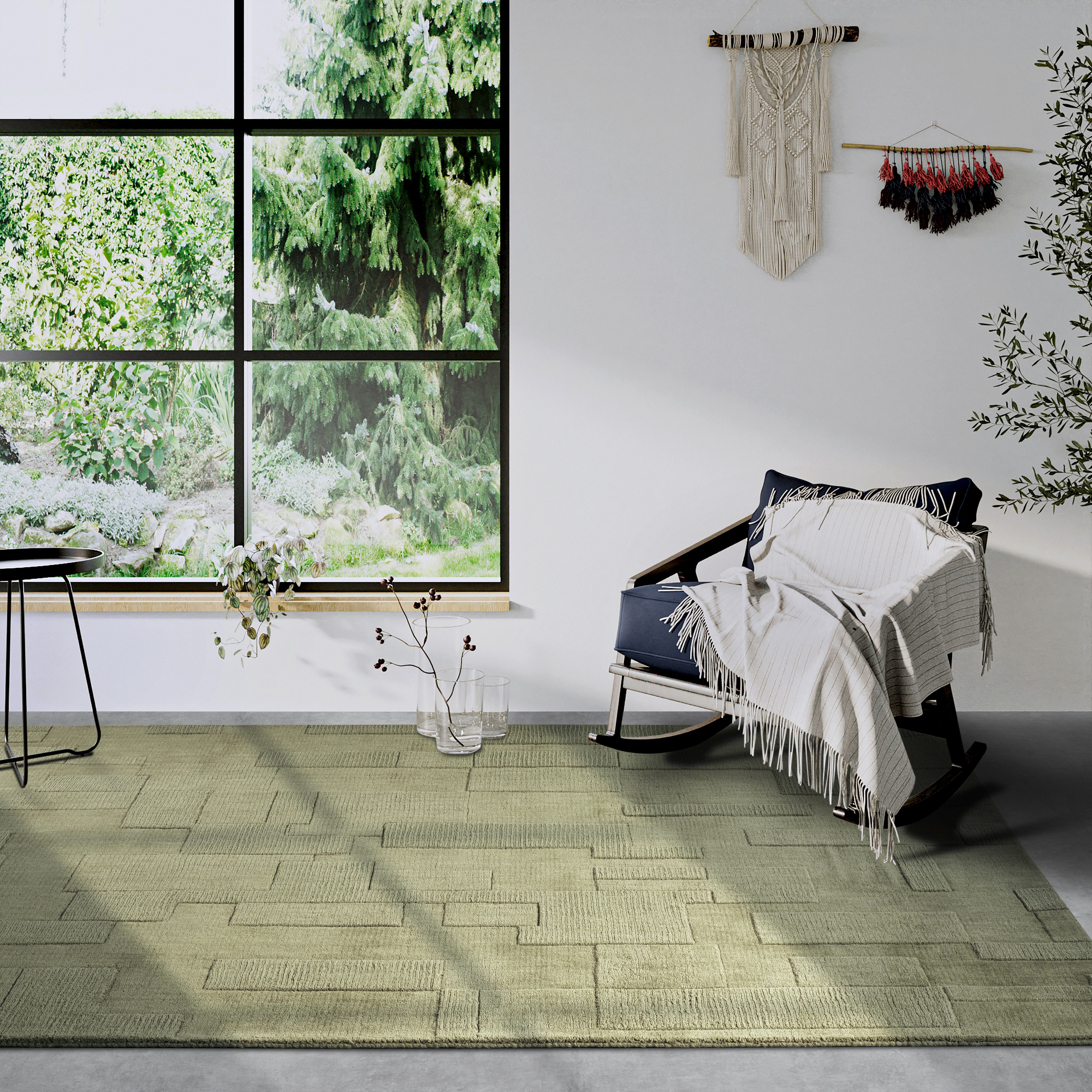 Villeroy & Boch Wollen kleed Wilhelmine Loper, handgeweven, wol, natuur, woonkamer, geometrie, boho