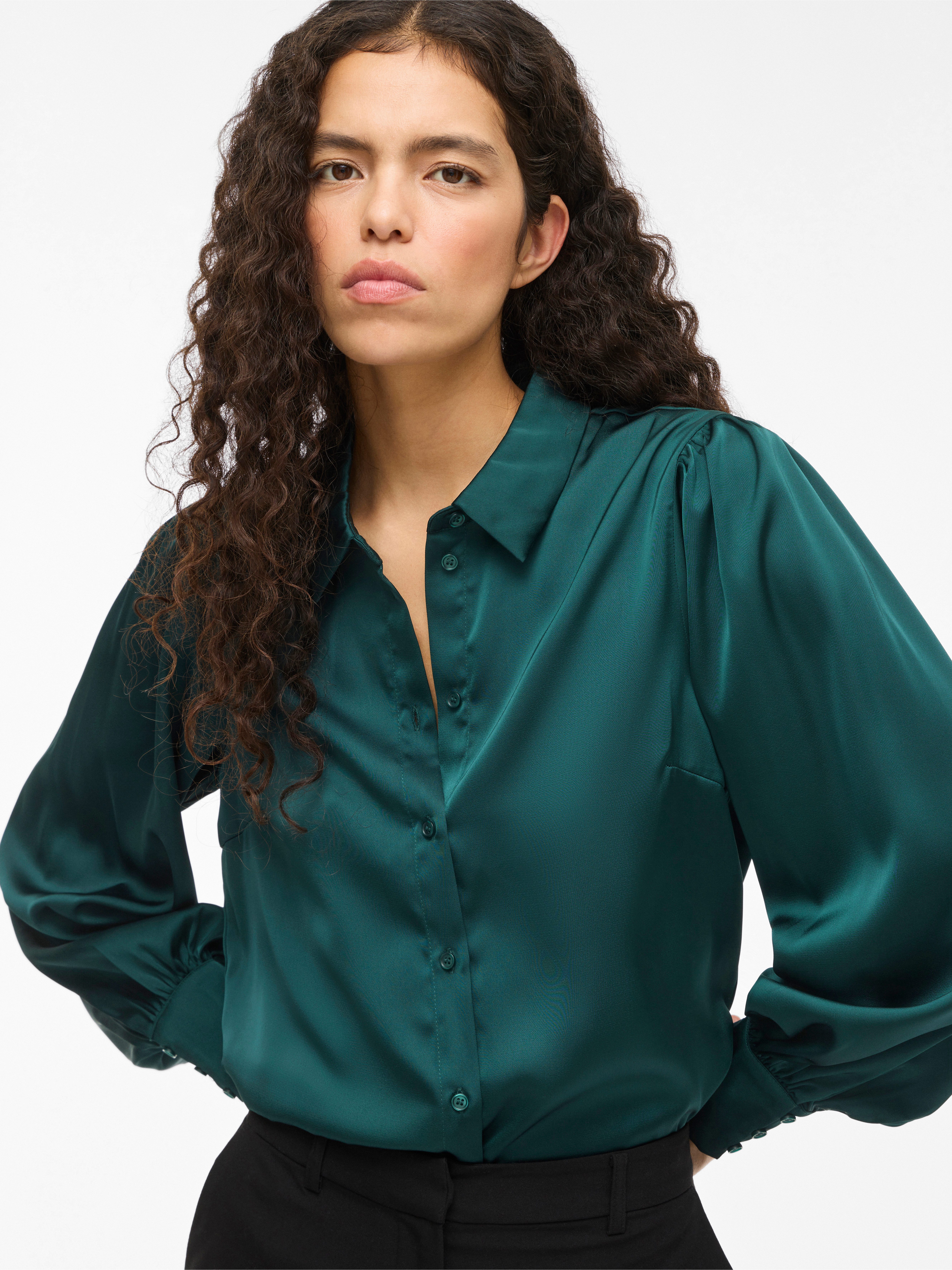 Vila Blouse met lange mouwen VIENNA RAVENNA L/S BALLOON SHIRT - NOOS