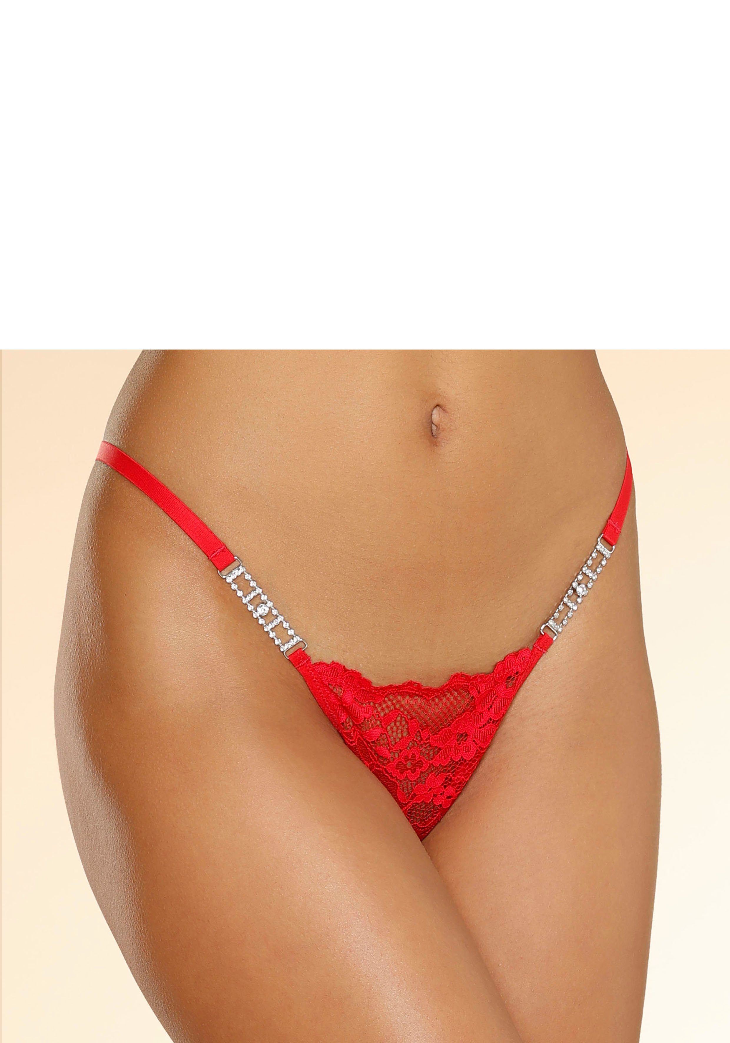 petite fleur gold String met opvallende glitteraccessoires