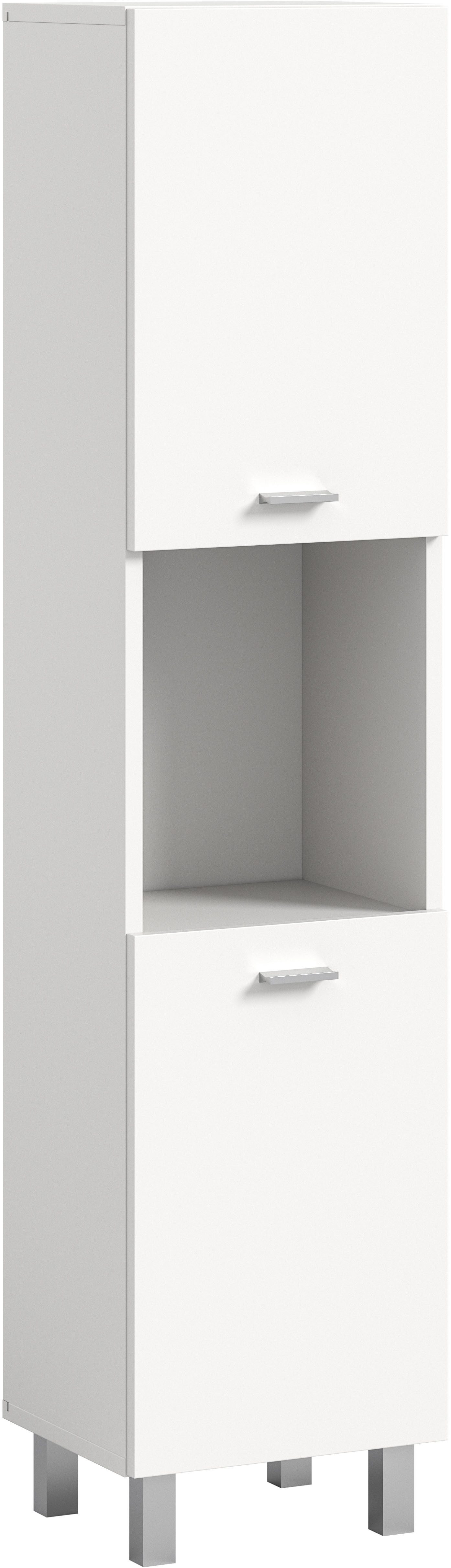 welltime Hoge kast Tampa, hoogte 125cm, hangend of staand te monteren Badkamerkast, hangkast badkamer, badkamer, badkamermeubels