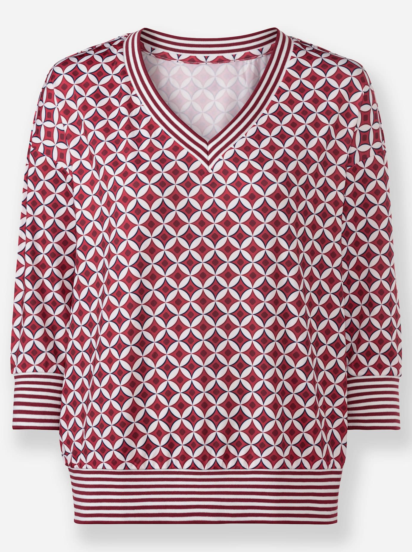 heine Shirt met 3 4 mouwen Gedessineerd shirt (1-delig)