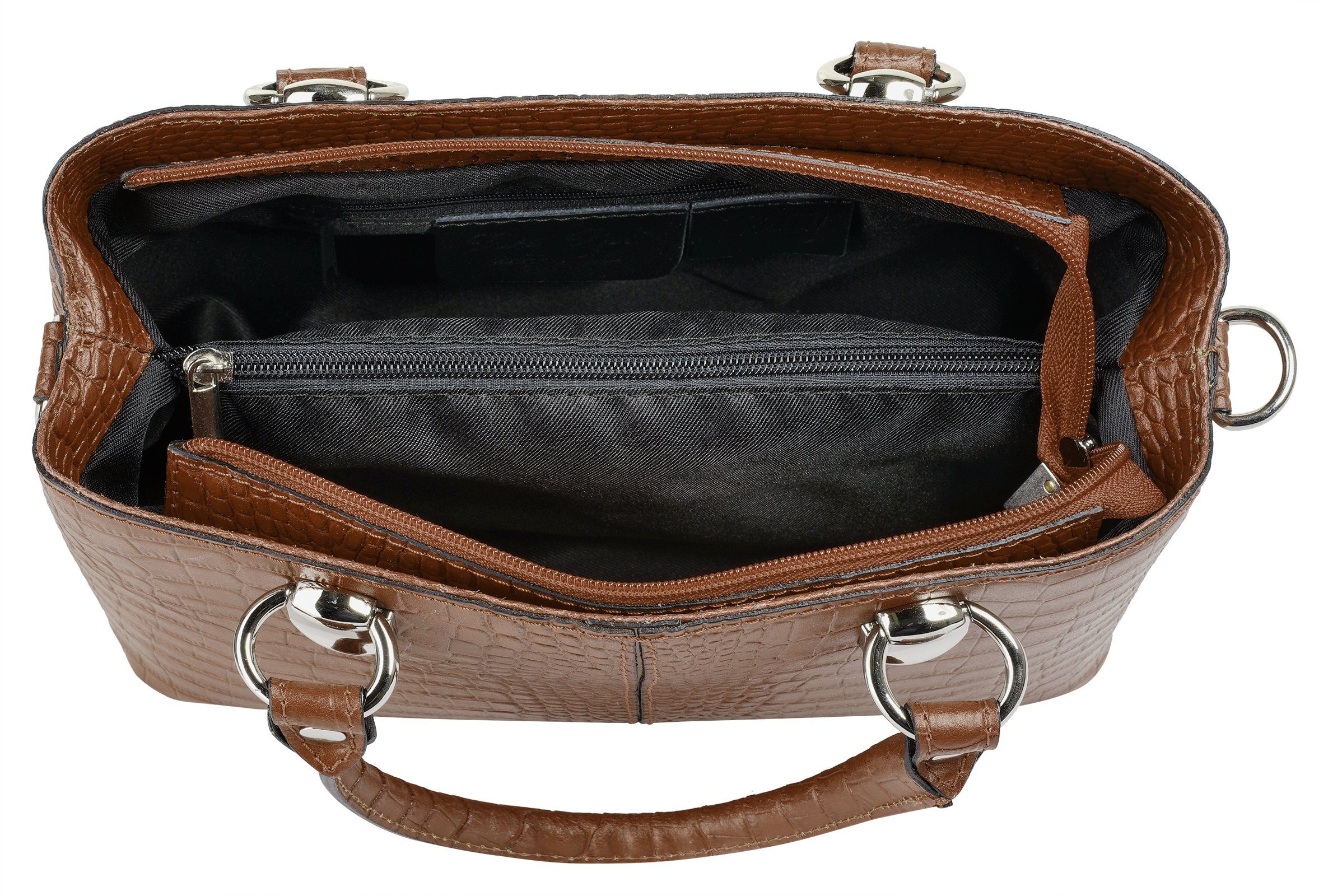 Cluty Schoudertas echt leer, made in italy