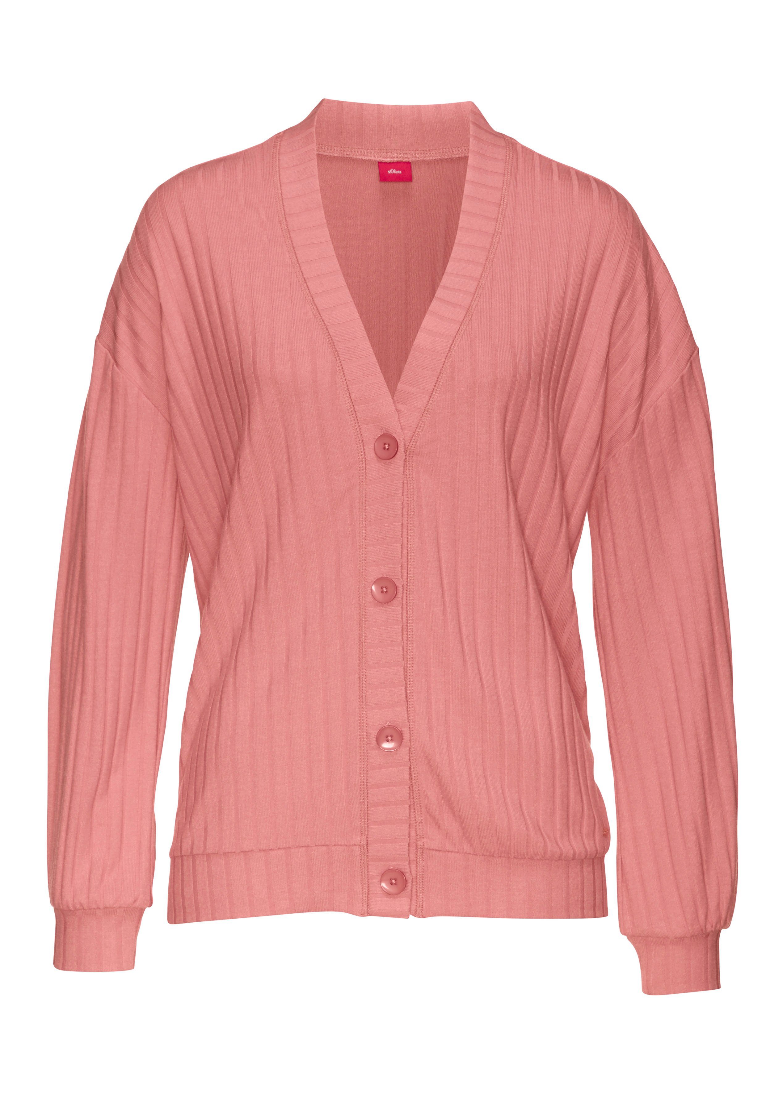 s.Oliver RED LABEL Beachwear Cardigan met brede knoopsluiting, loungewear