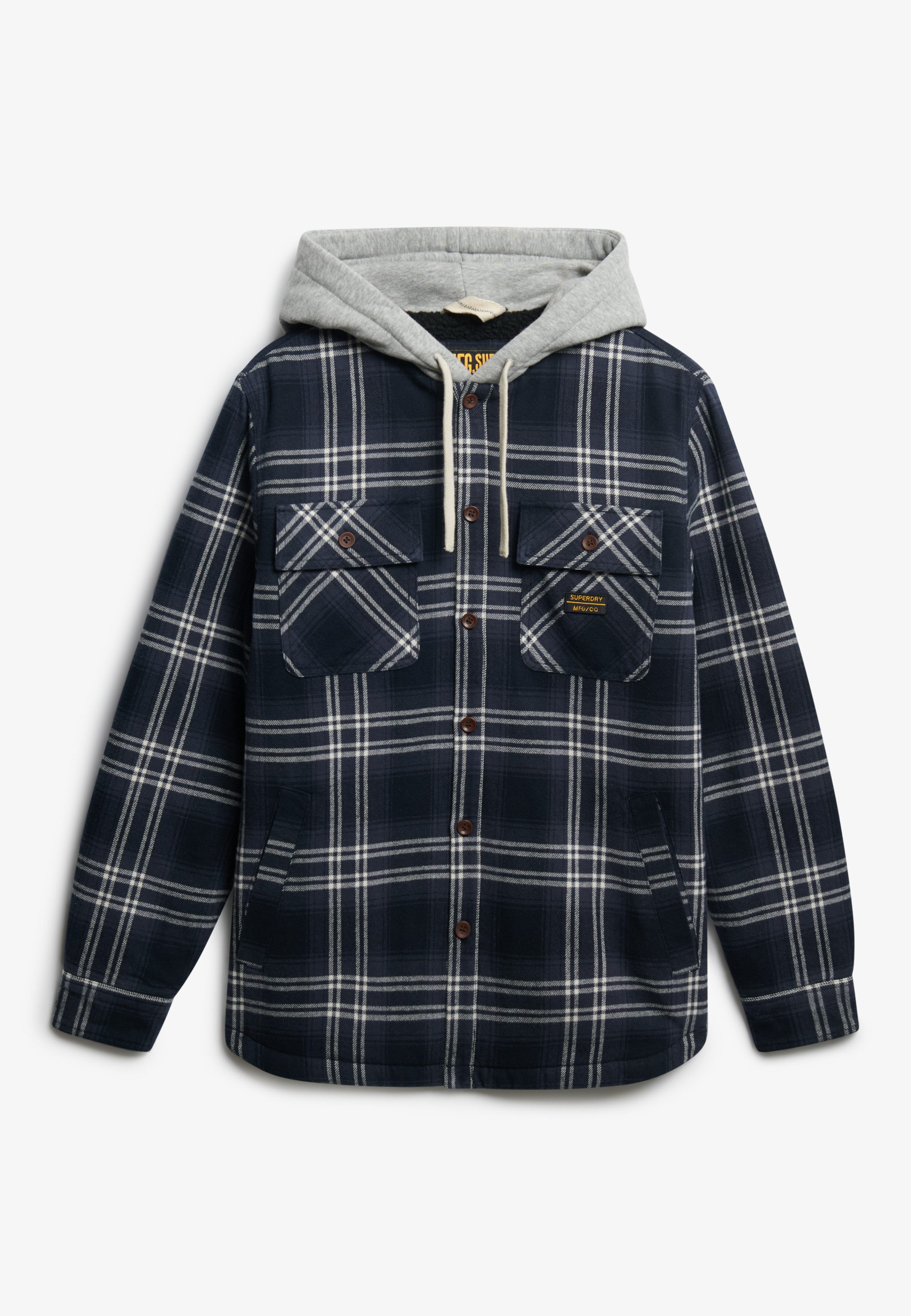 Superdry Overhemd met lange mouwen SURPLUS HOODED CHECK SHIRT
